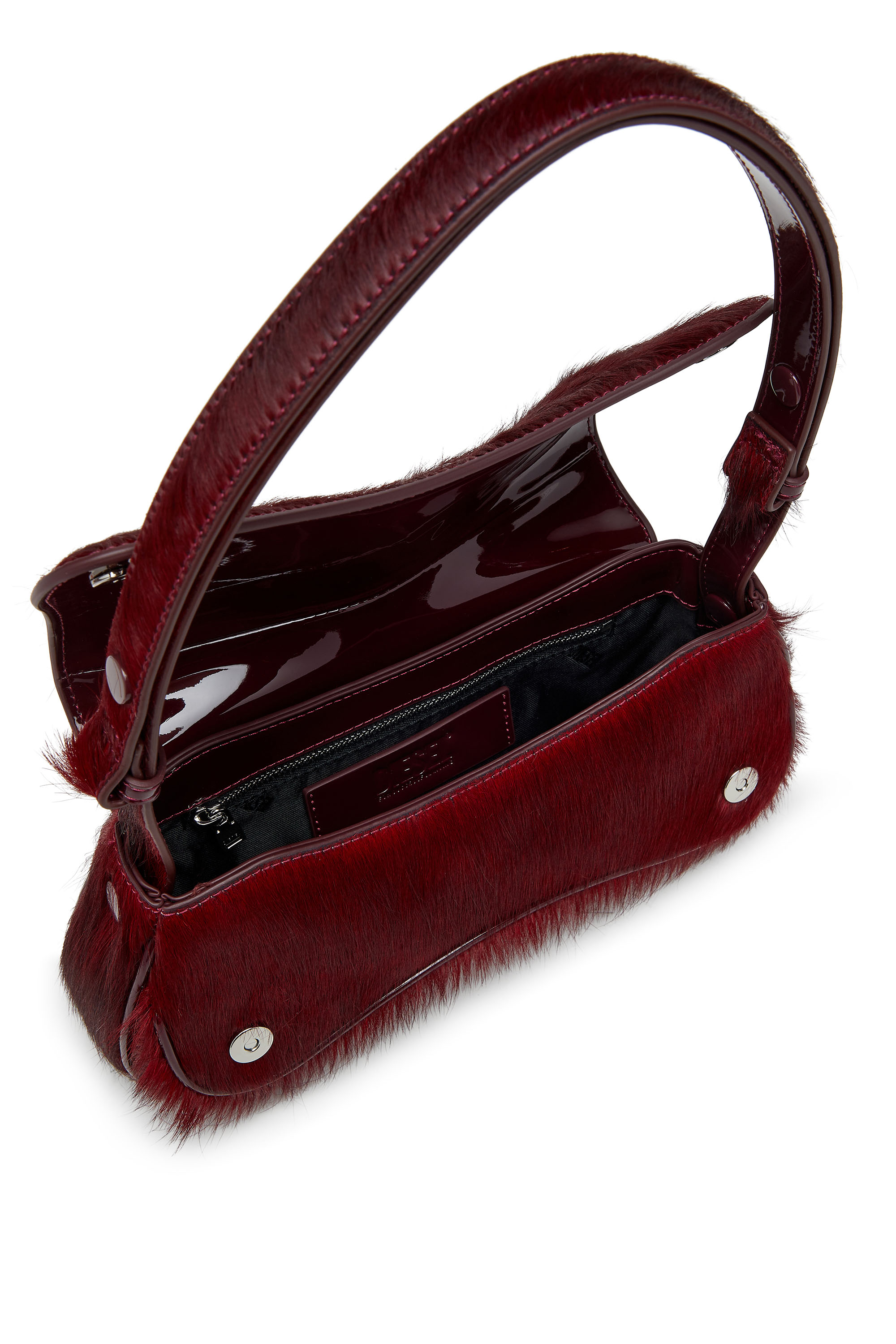 Diesel - PLAY CLUTCH, Female's Play-Clutch in coloured hairy leather in バーガンディー - 5