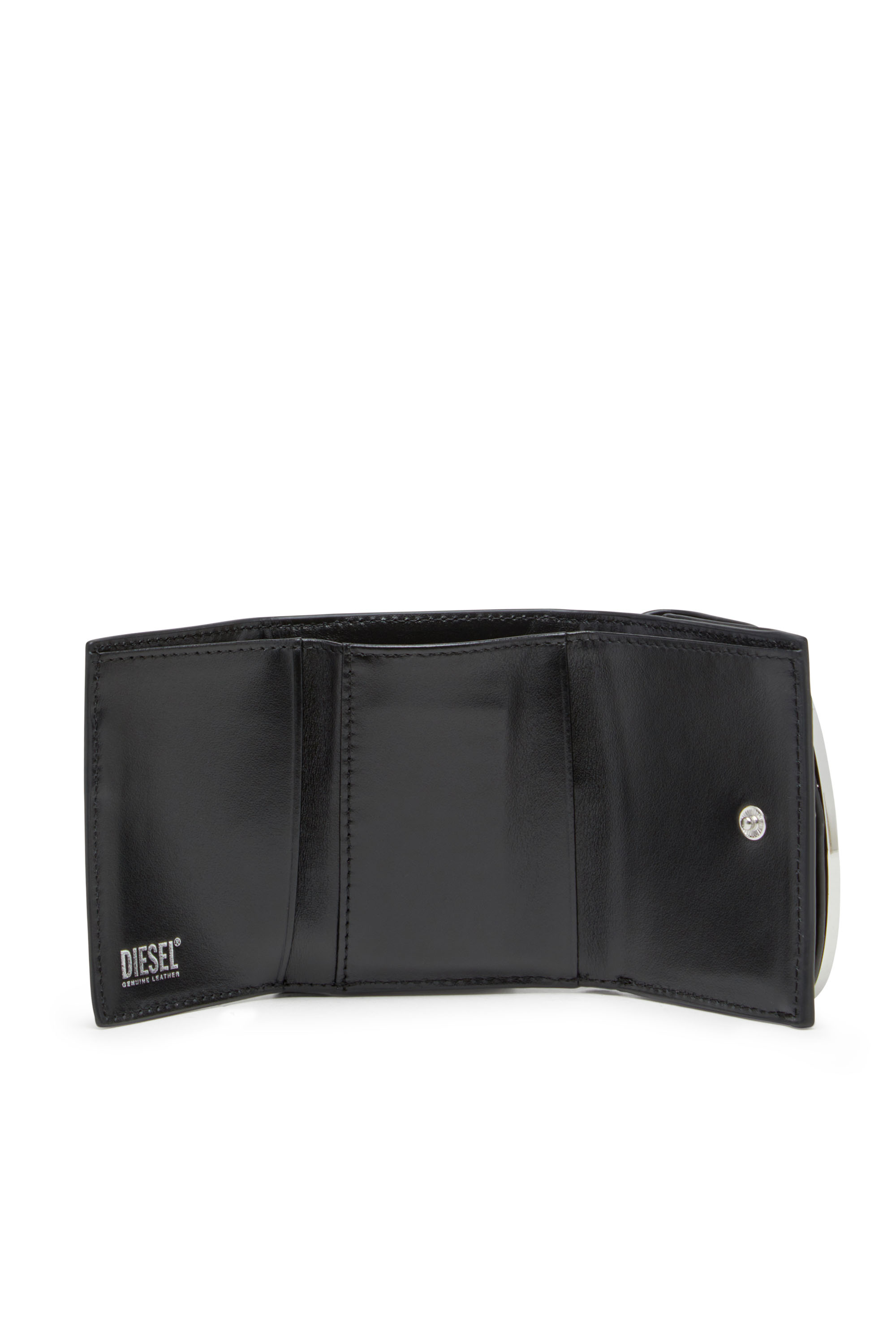 TRI-FOLD COIN S Tri-fold wallet in logo-perforated leather  