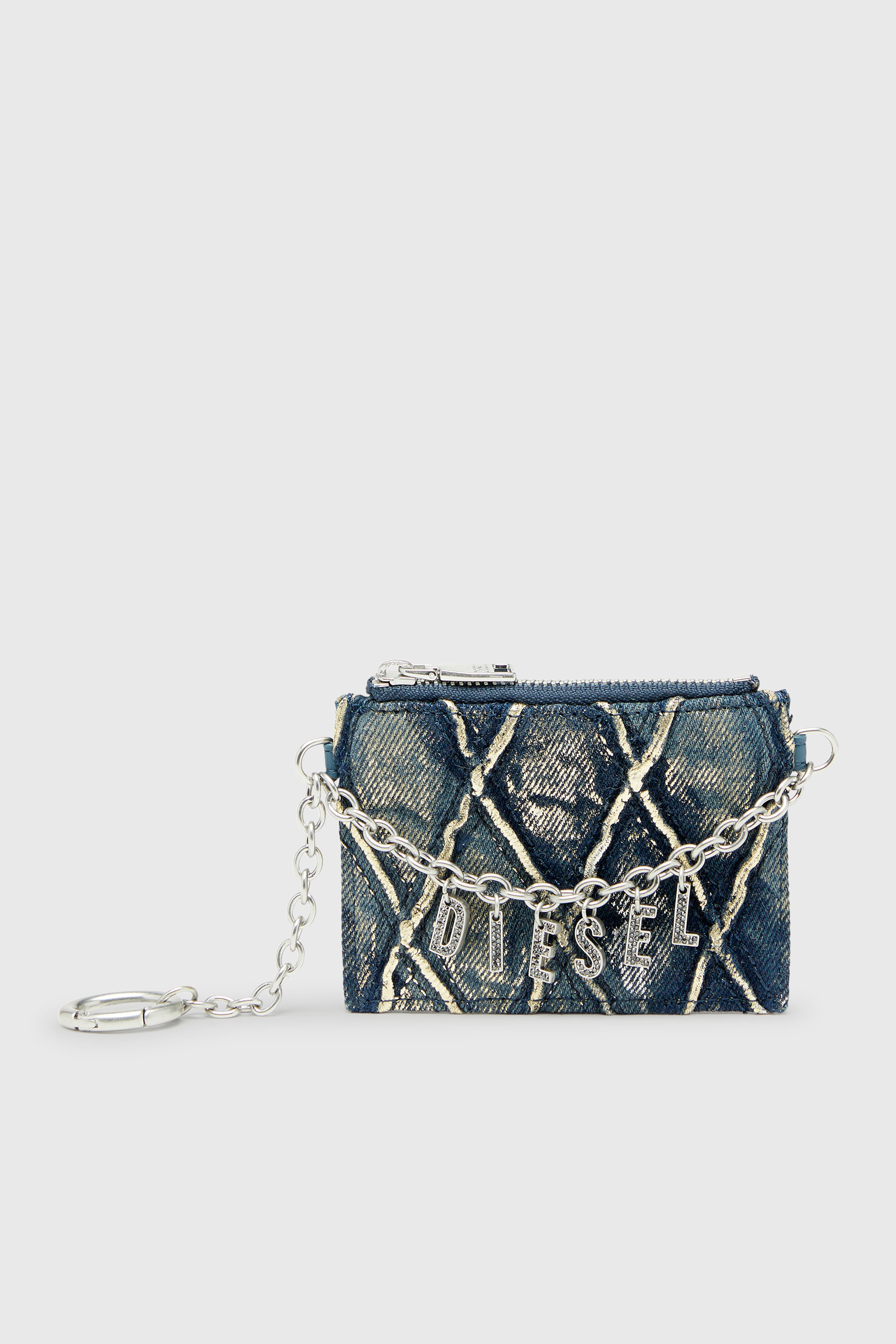 Diesel - CARD HOLDER WITH CHAIN, Female's カードホルダー in ブルー - 1