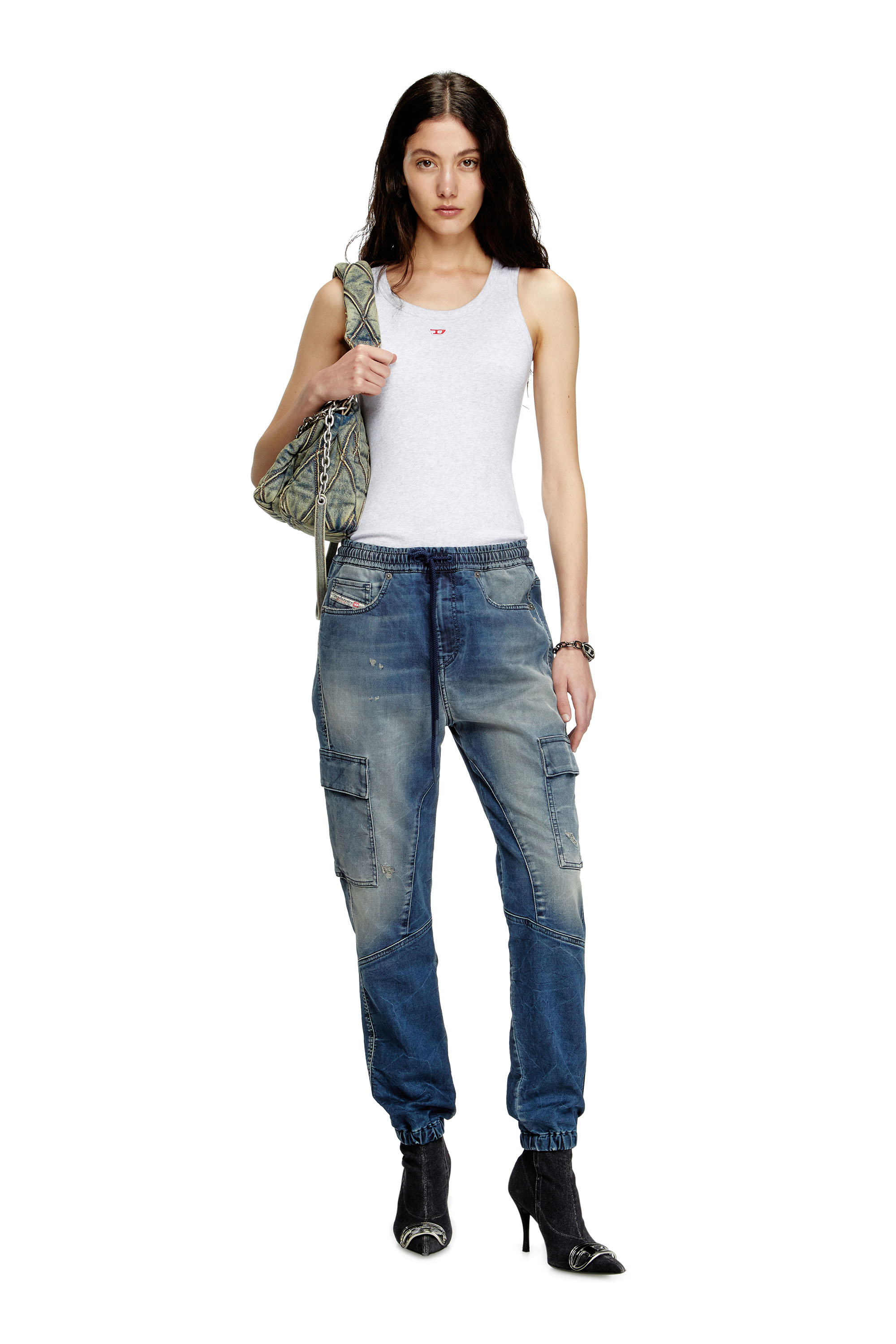 Diesel - Female's Regular 2051 D-Ursy Joggjeans® 068PI, ミディアムブルー - 1
