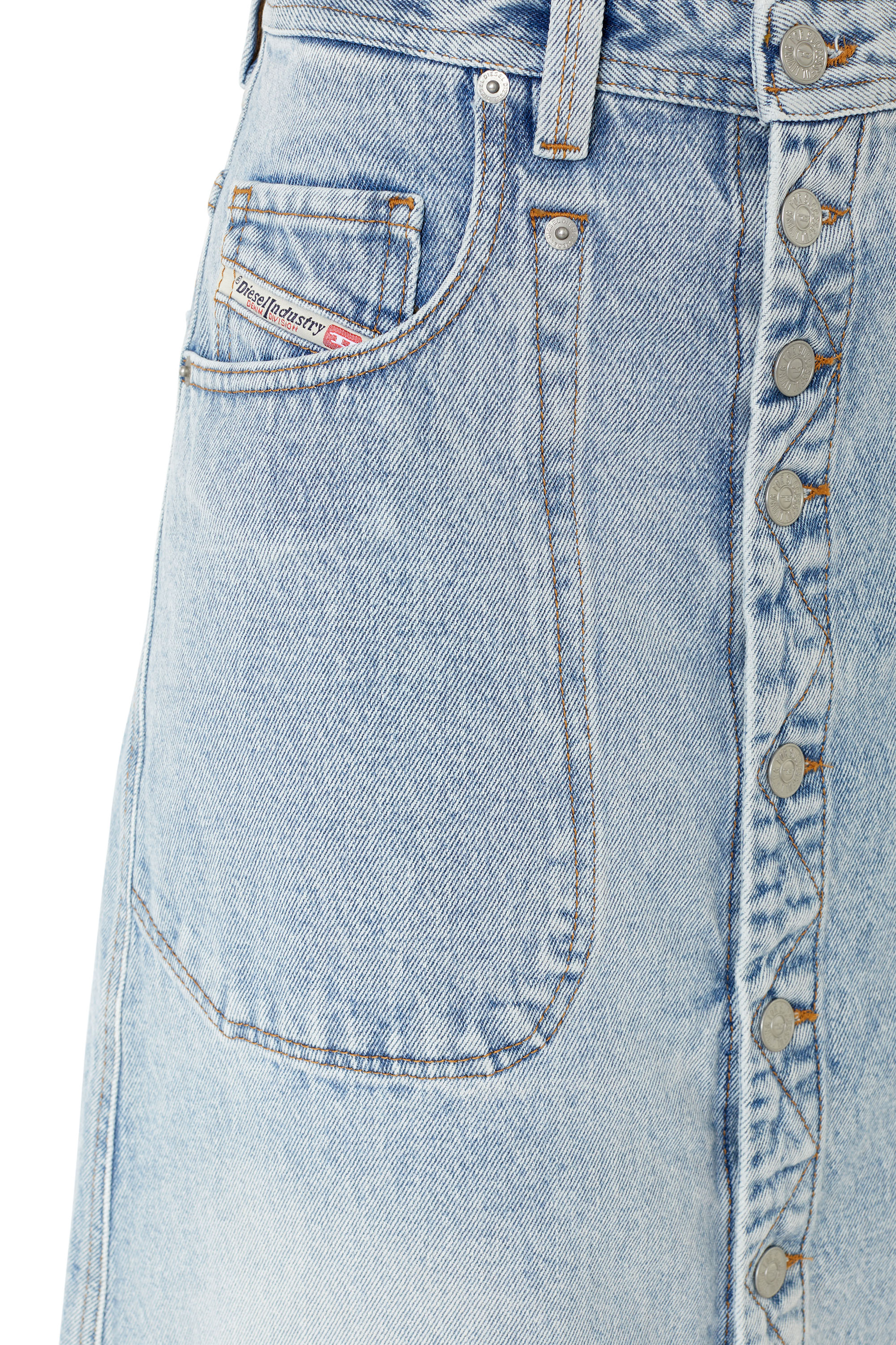 Diesel - DE-ALBUS-L A-LINE LONG SKIRT, ライトブルー - Image 3
