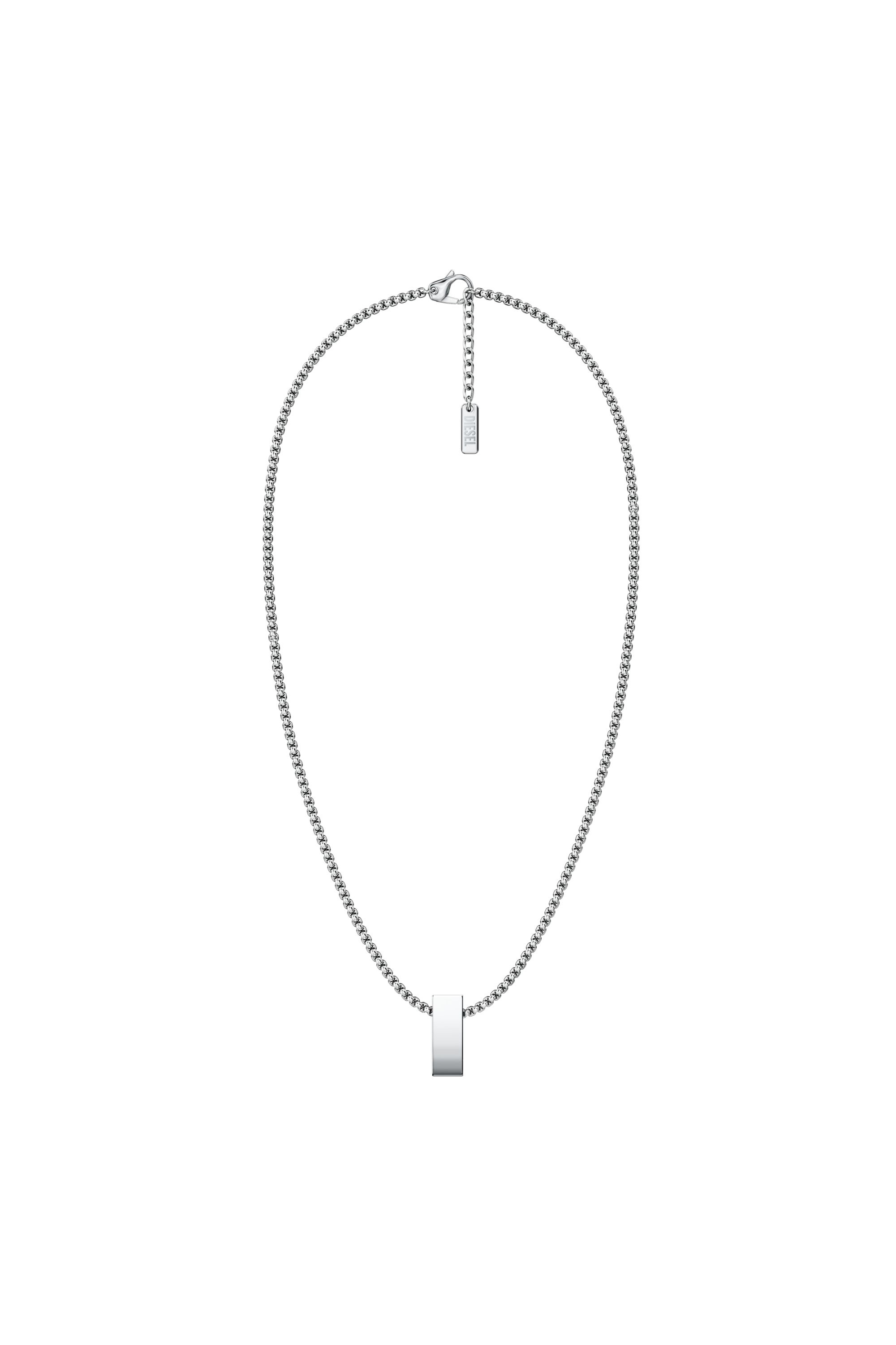 Diesel - DX1689040 JEWELLERY, Unisex's Stainless steel pendant necklace in シルバー/ブルー - 1