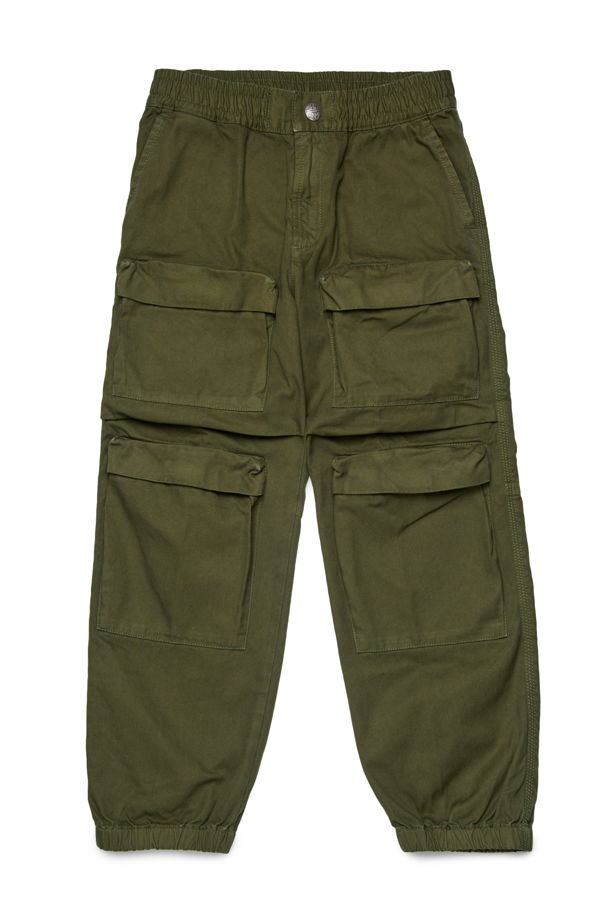 Diesel - PDANZEL, Unisex's Cotton cargo pants with multiple pockets in グリーン - 1