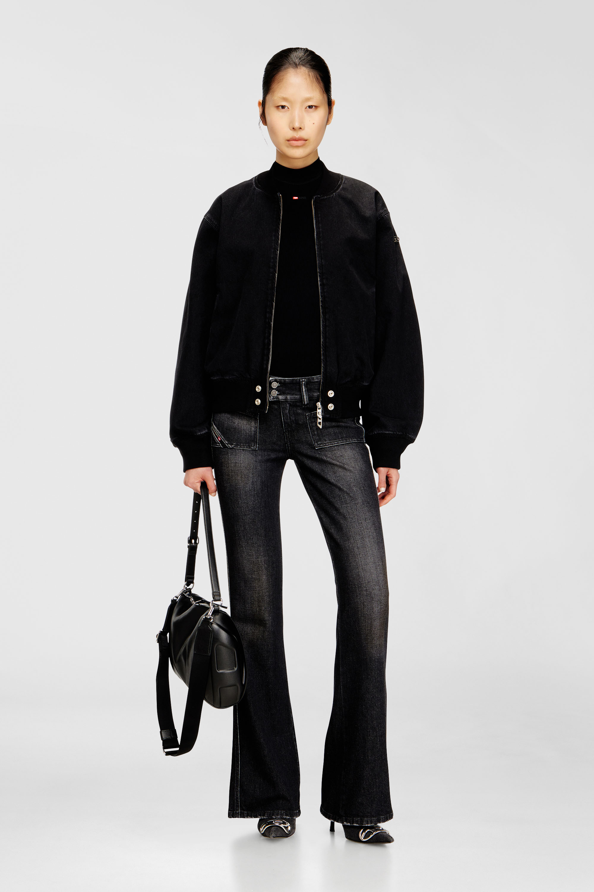 Diesel - D-GUZ, Unisex's デニムジャケット in ブラック - 7