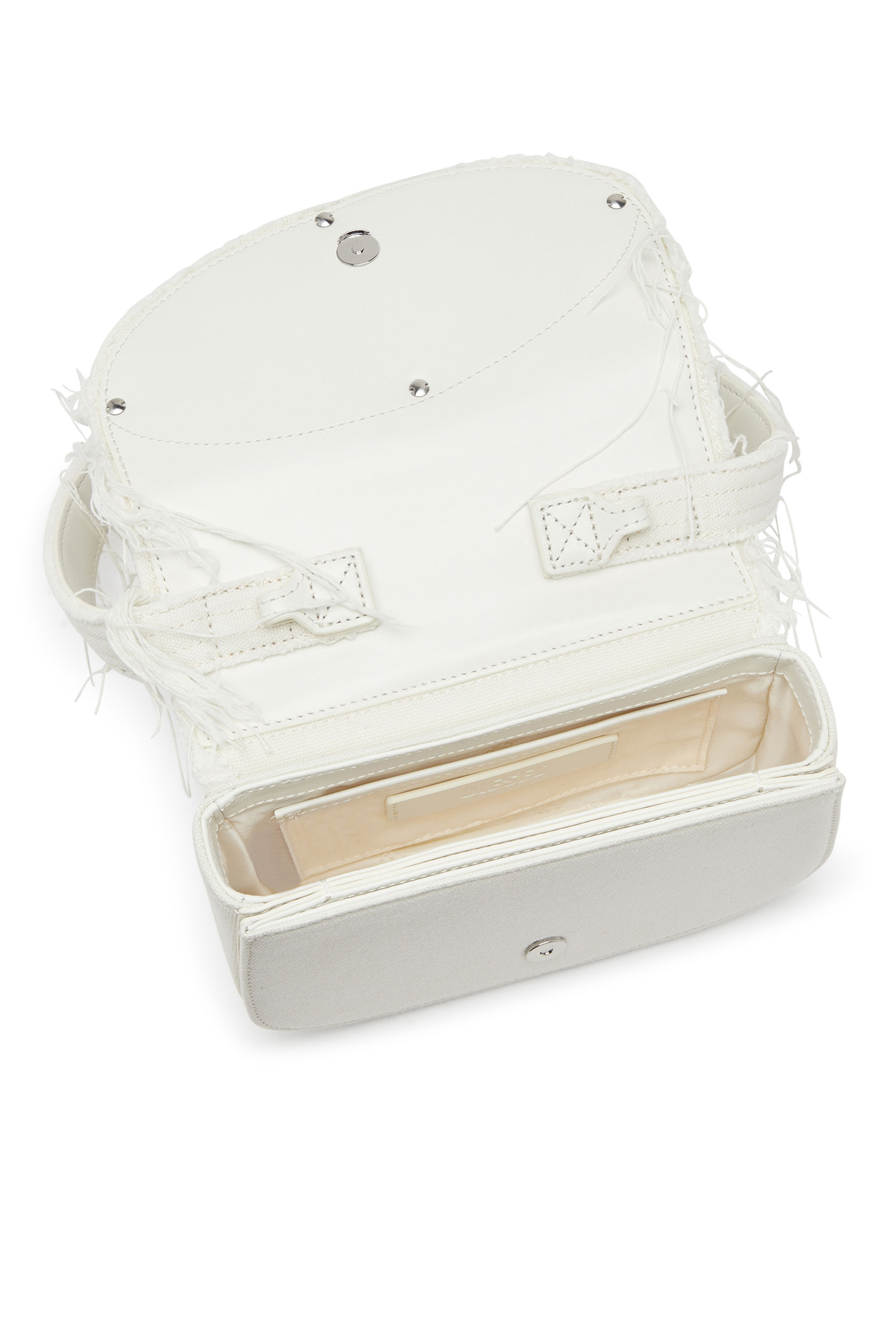 Diesel - 1DR, Female's 1DR-Iconic shoulder bag in canvas and leather in ホワイト - 4