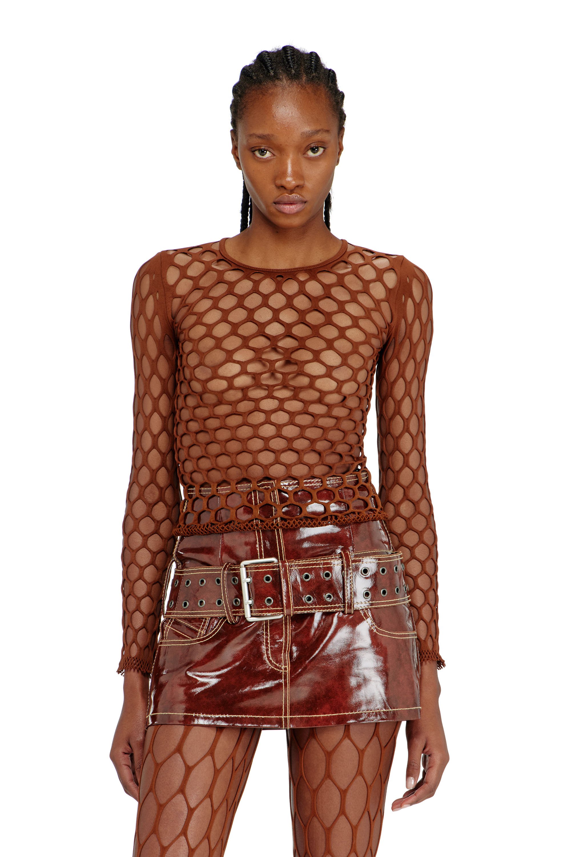Diesel - M-ZANDA, Female's プルオーバーニット in ブラウン - 1
