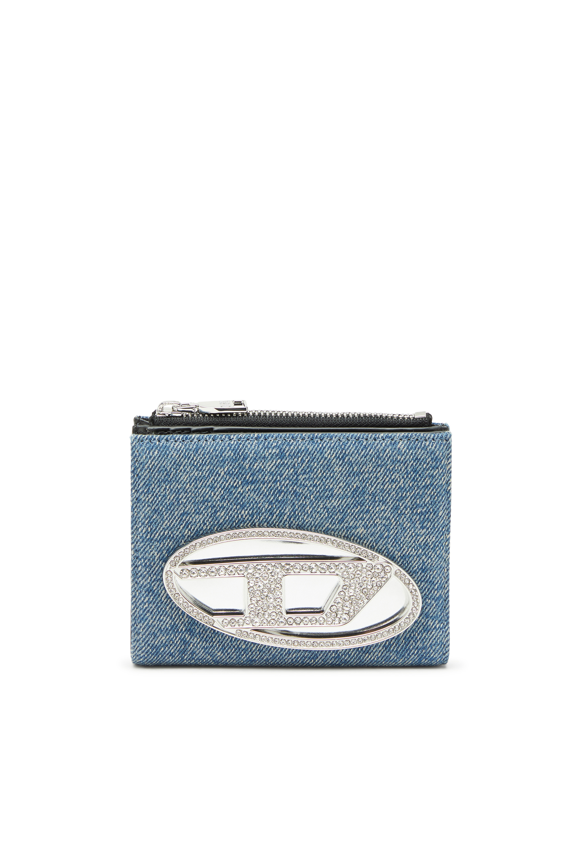 Diesel - 1DR BI FOLD ZIP II, Female's 二つ折りウォレット in ブルー - 1