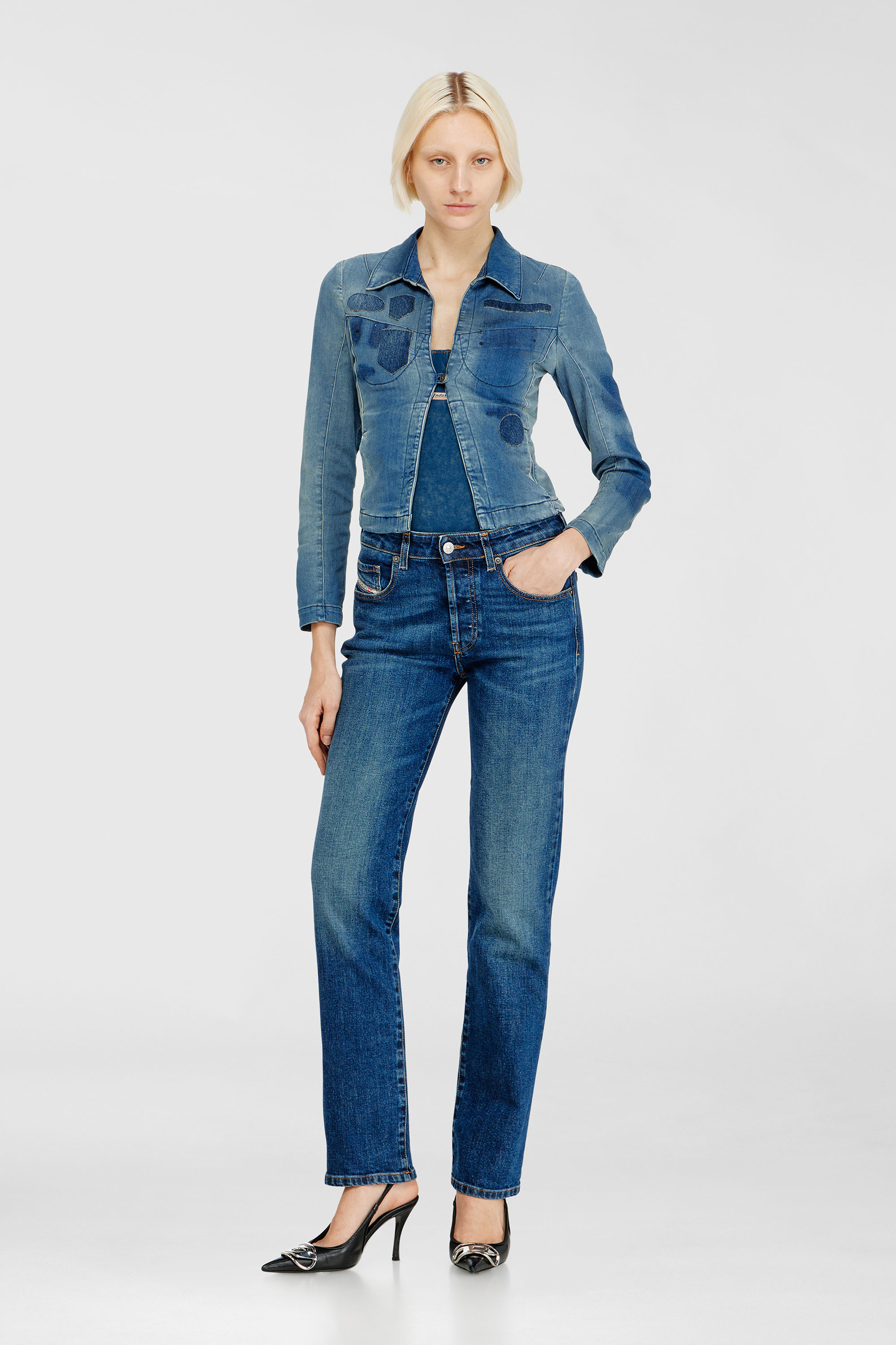 Diesel - Female's Regular Jeans 1989 D-Mine 09I28, ダークブルー - 1