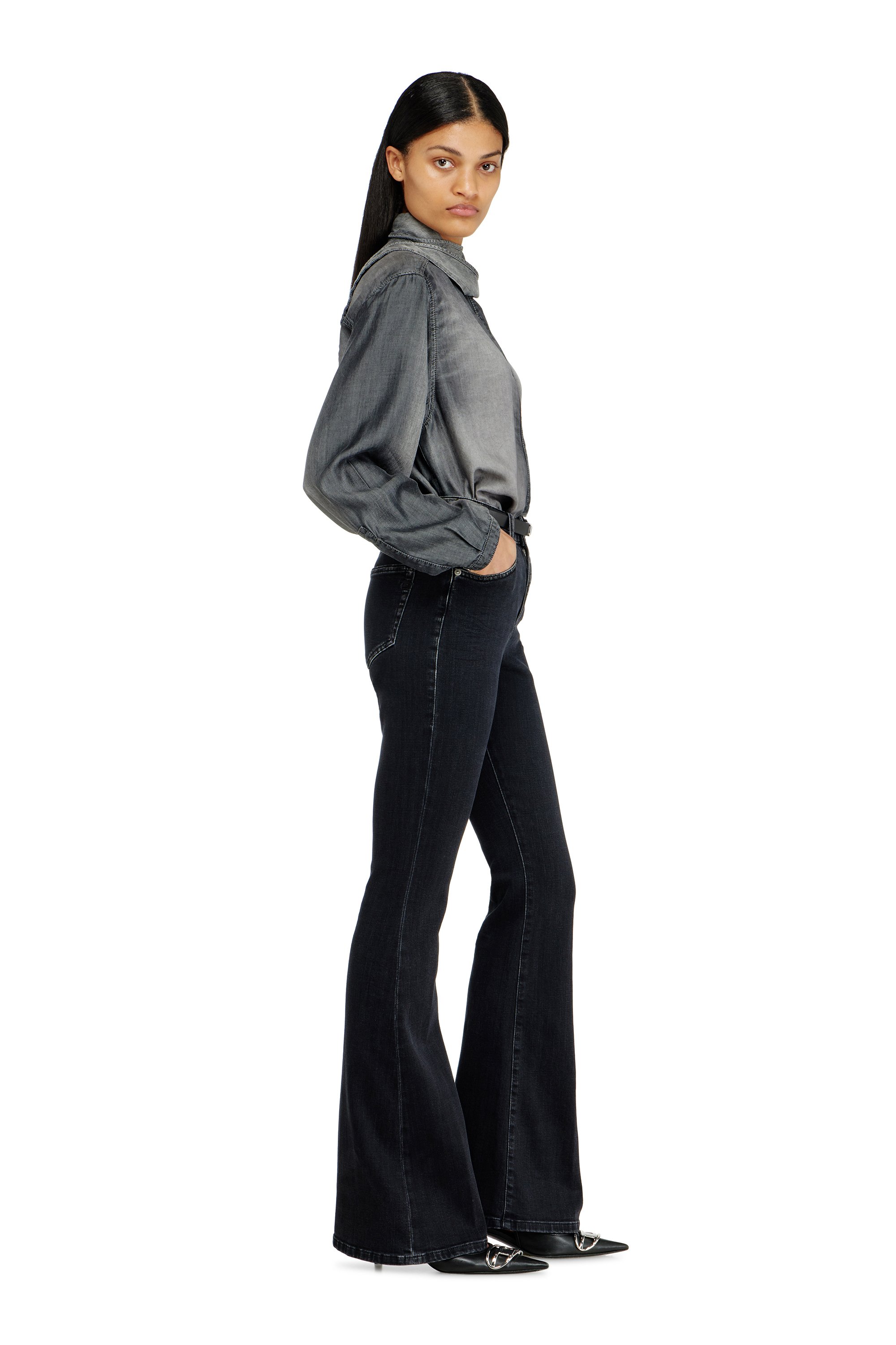 Diesel - Female's Bootcut Jeans 1973 D-Partt 09P75, ブラック/ダークグレー - 2