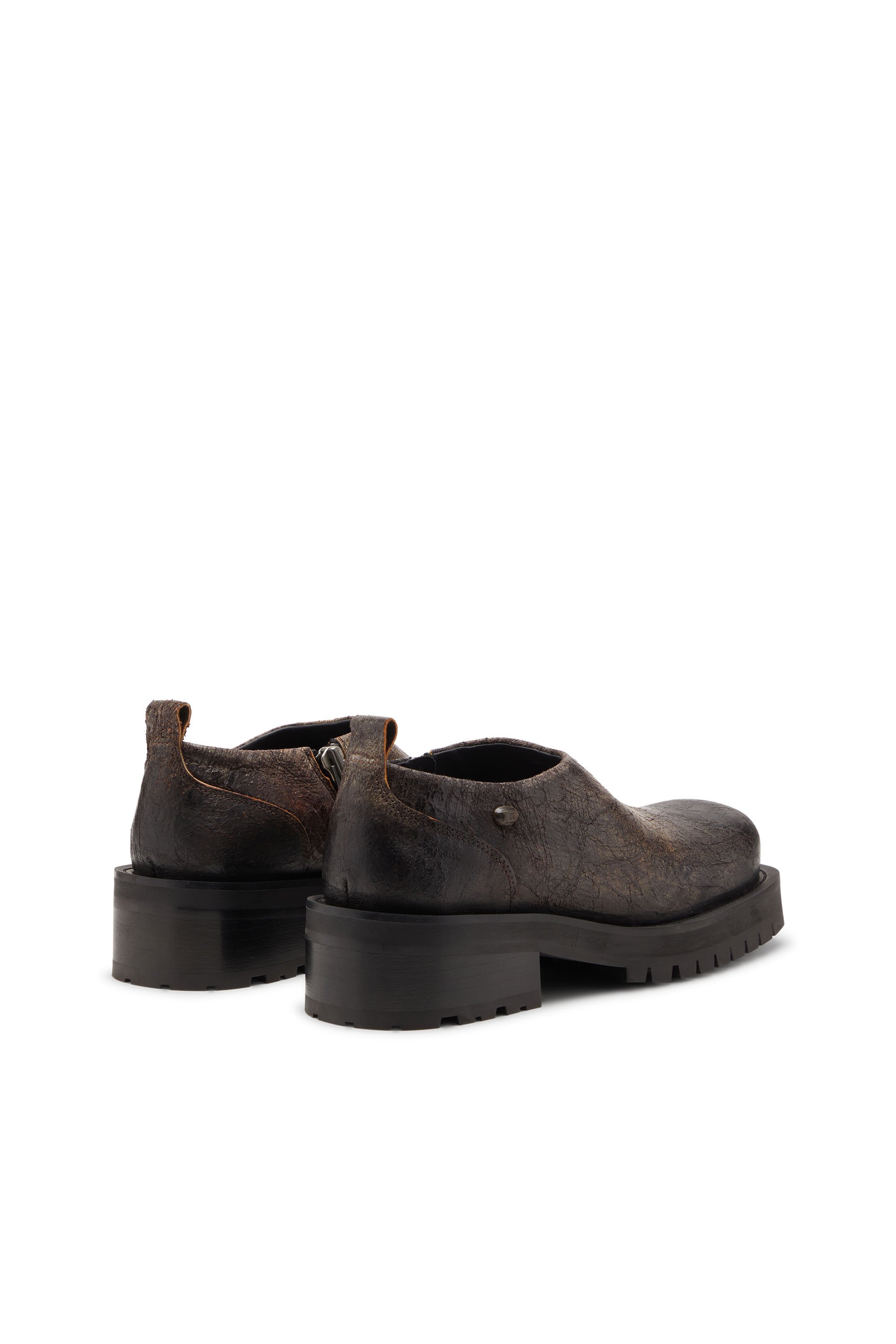 Diesel - D-TEXAN CLOG, Male's D-Texan-Zipped shoes in distressed crackled suede in null - 3