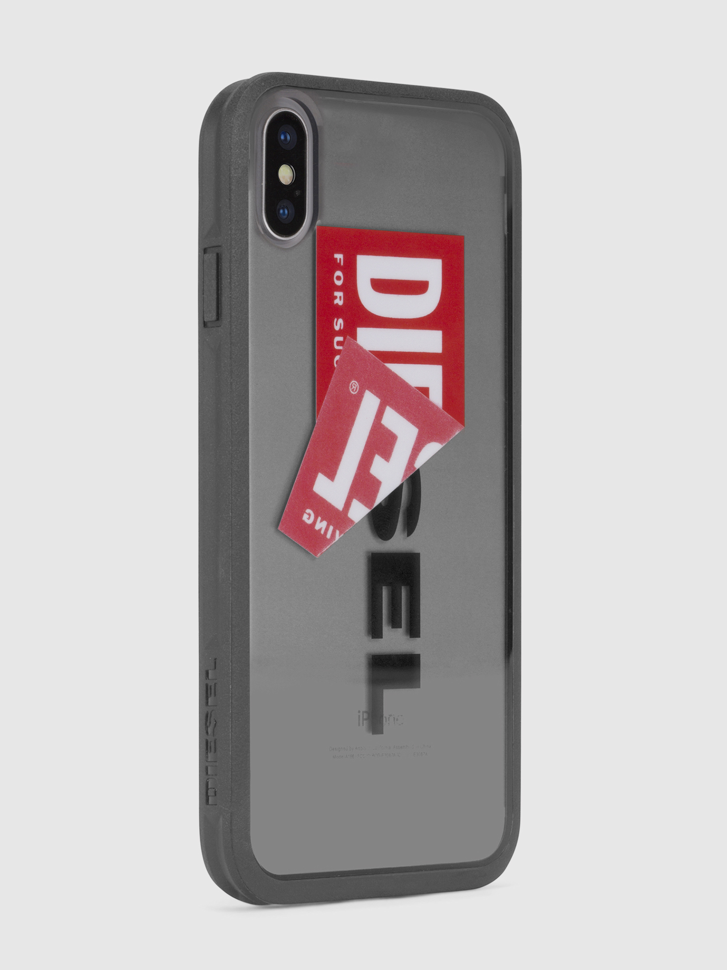 Diesel - STICKER IPHONE X CASE, Unisex's Diesel logo transparent case, iPhone X in ブラック - 4