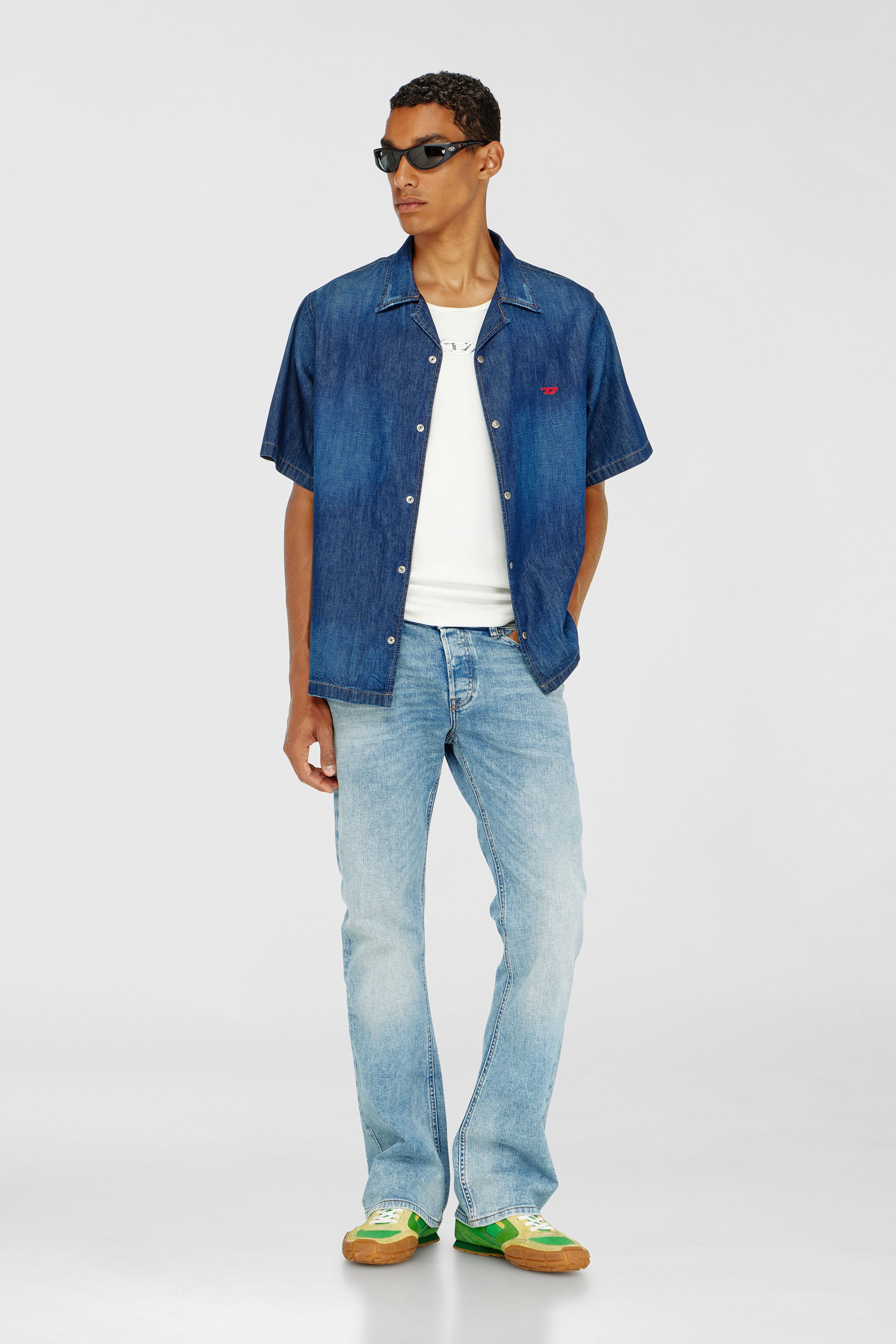 Diesel - D-NABIL-D, Male's デニムシャツ in ブルー - 2