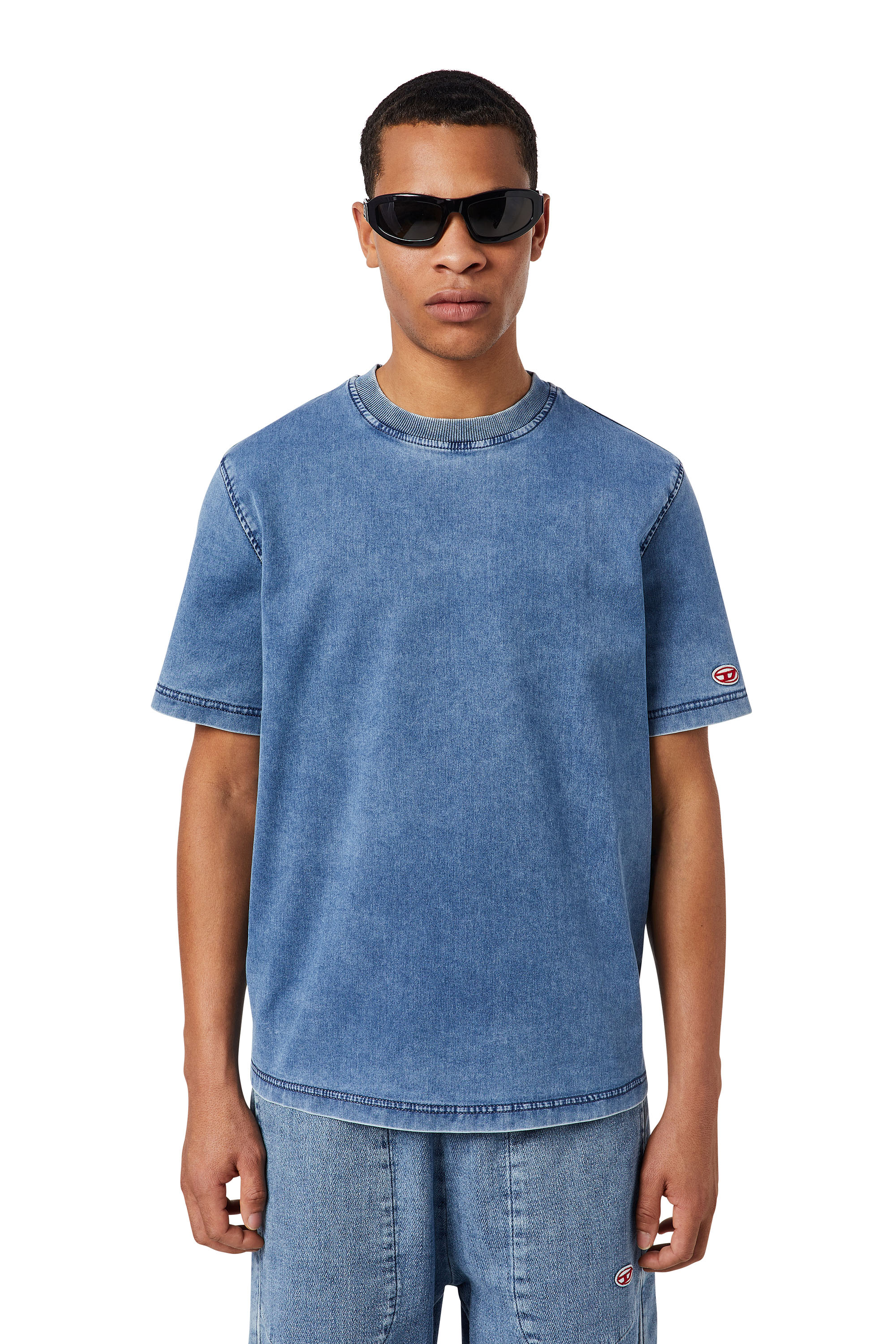 Diesel - D-BIGGOR TRACK DENIM T-SHIRT, ライトブルー - Image 2