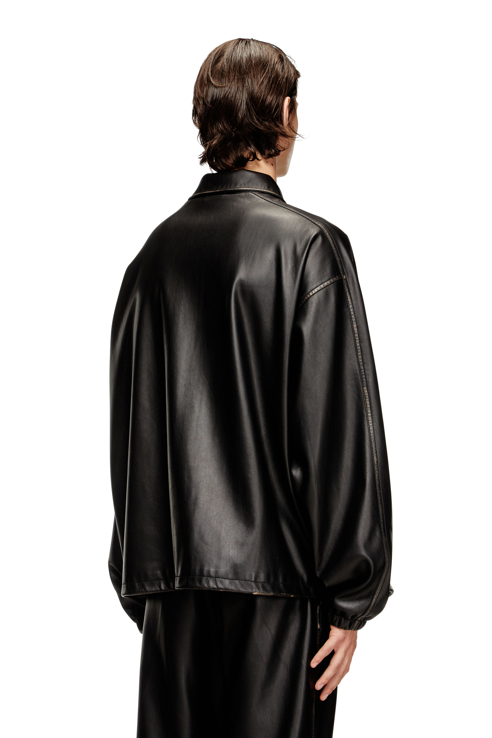 Diesel - J-AKE, Unisex's Jacket in treated technical fabric in ブラック - 4