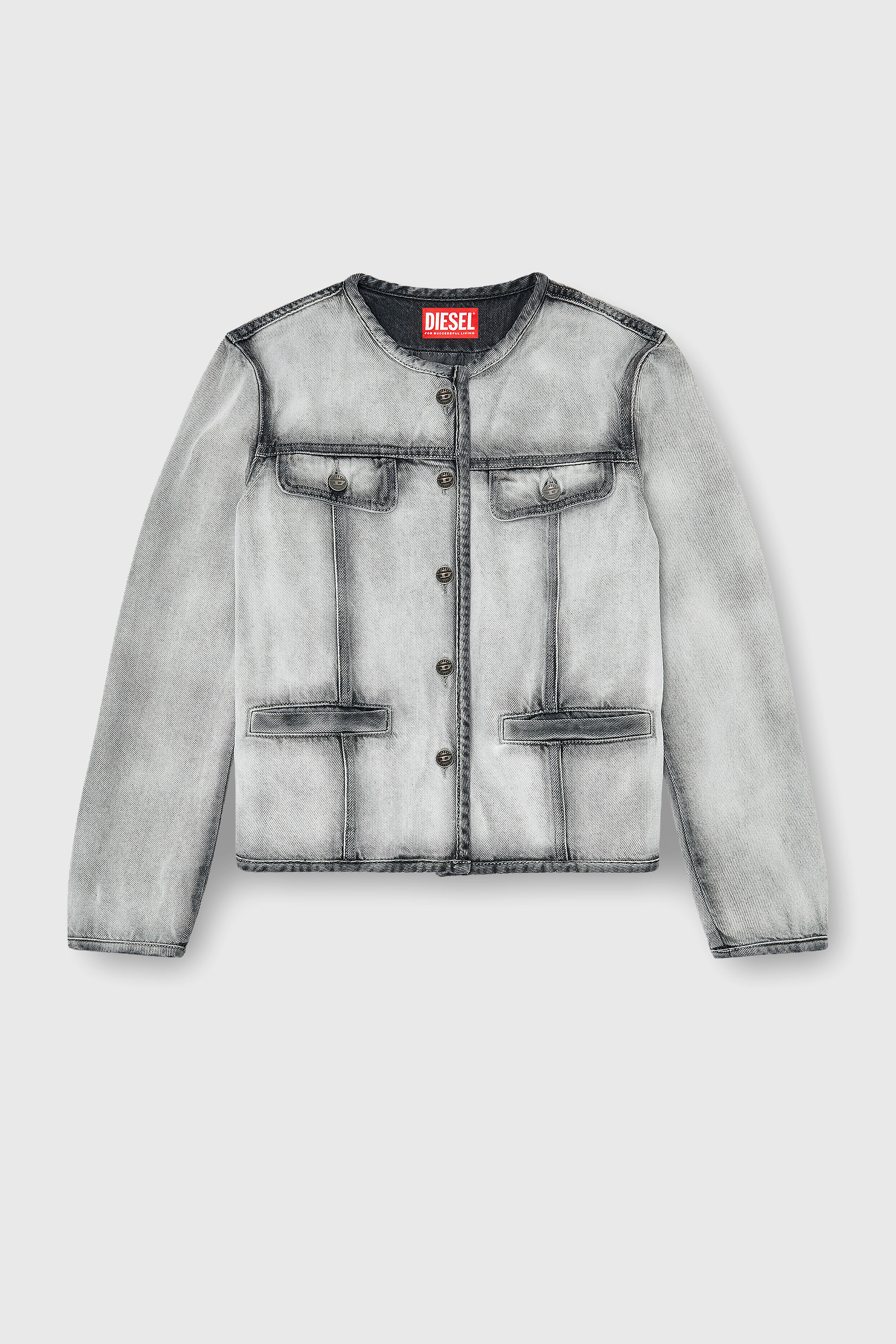 Diesel - DE-GRAFY-FSI, Female's Jacket in soft skeleton denim in グレー - 2