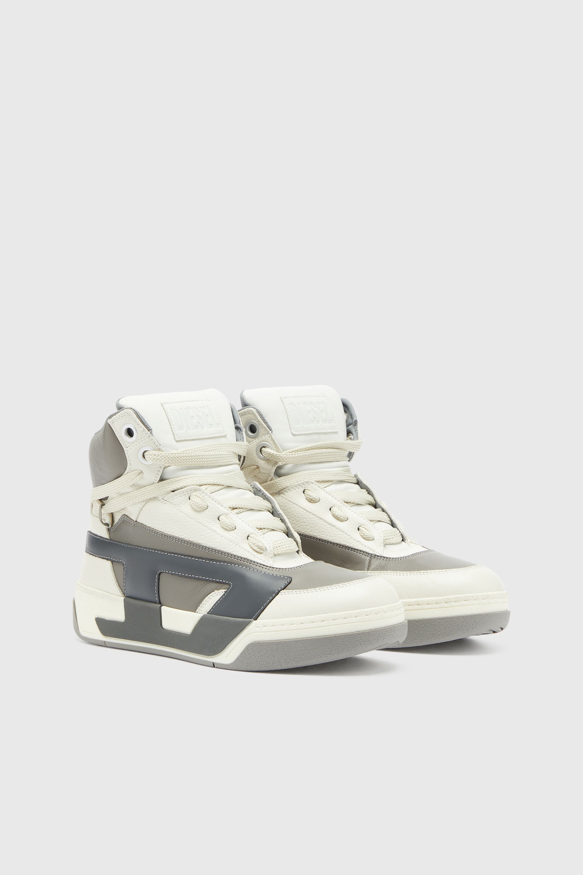 Diesel - S-D-OLLIE MID, Male's ミッドカットスニーカー in ホワイト/グレー - 2