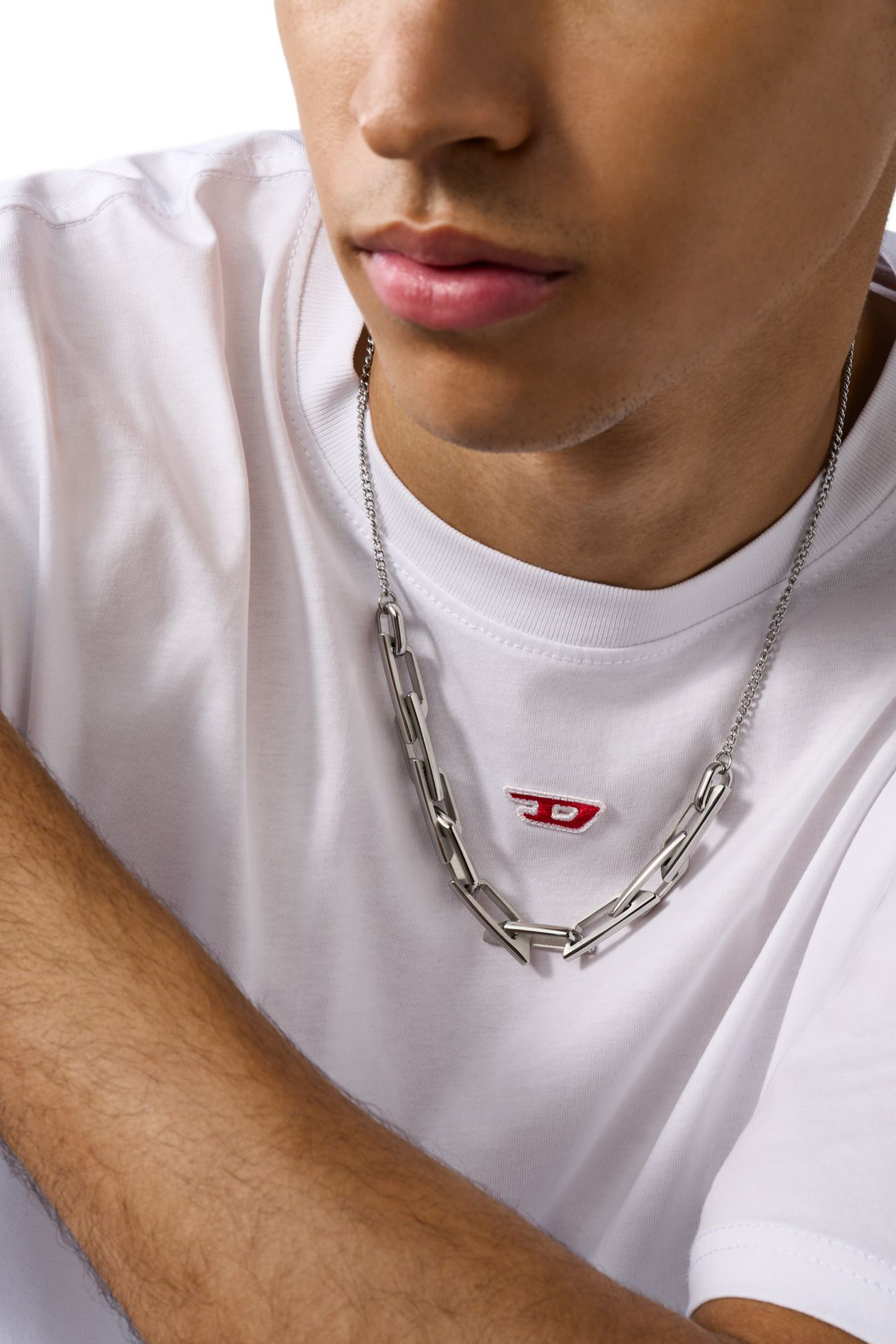 Diesel - DX1578040 JEWEL, Unisex's Stainless Steel Chain Necklace in シルバー - 3