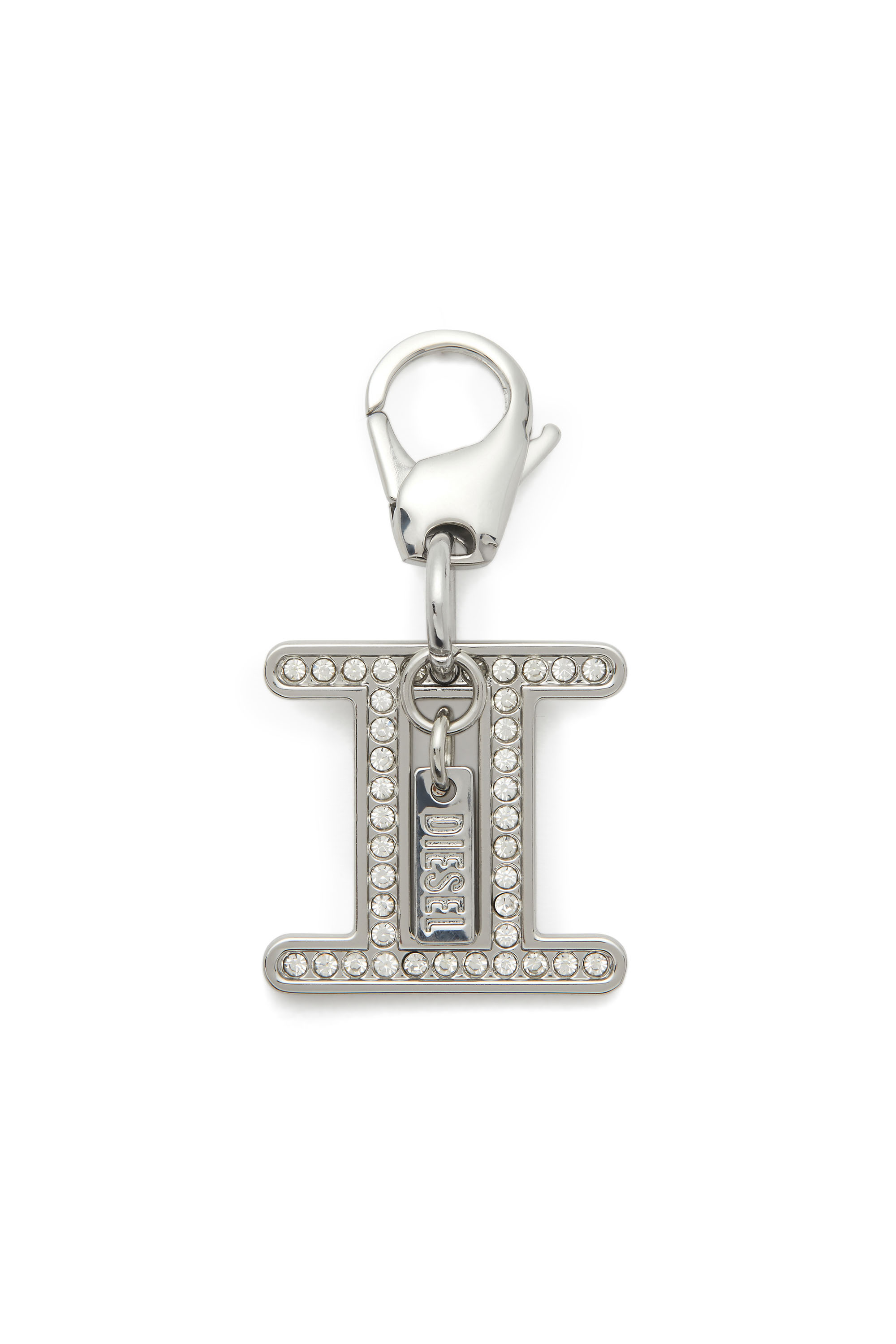 Diesel - CHARM GEMINI, Unisex's Metal Gemini charm with rhinestones in シルバー - 1