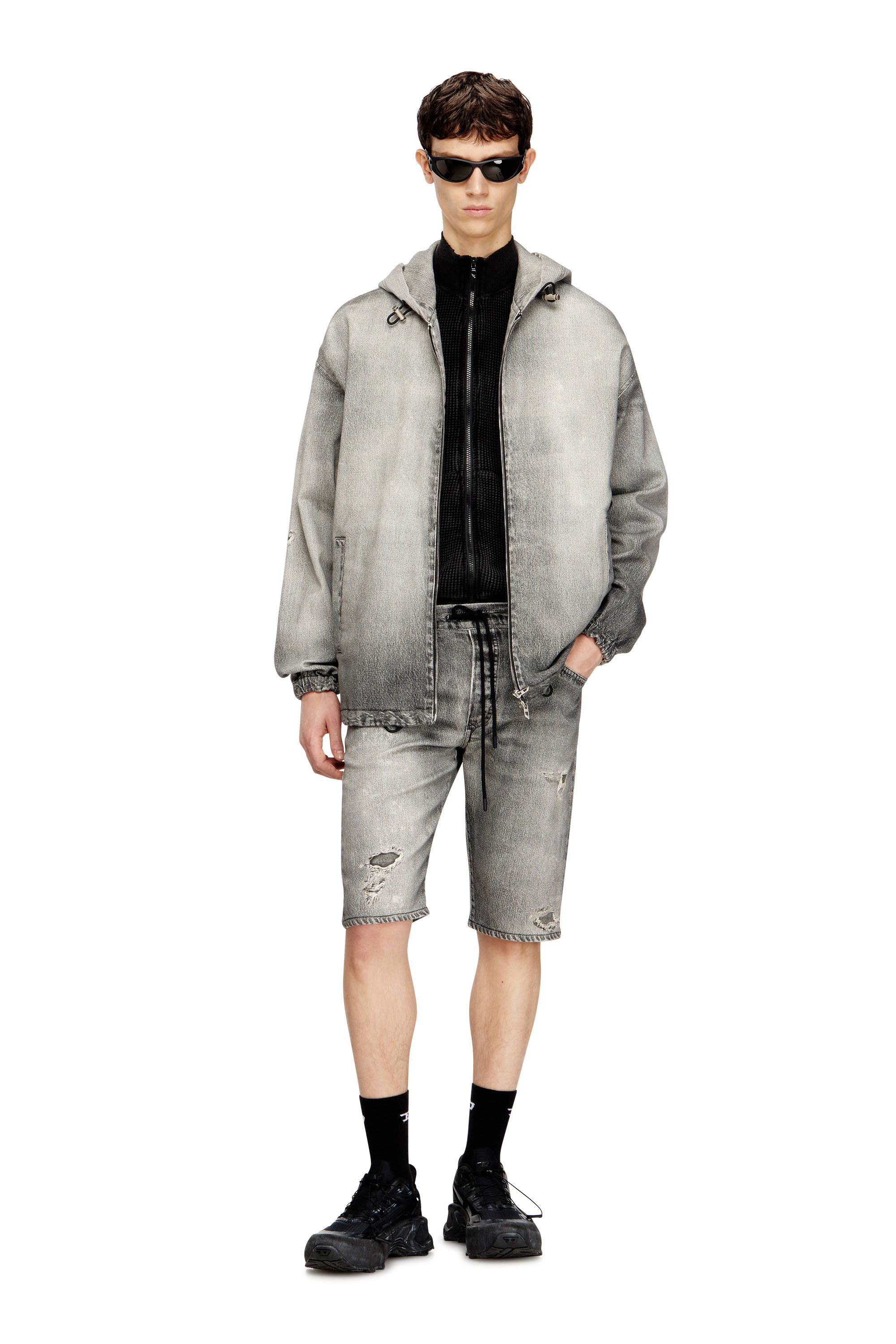 Diesel - 2033 D-KROOLEY-SHORT JOGG, Male's ジョグ ショートパンツ in グレー - 2