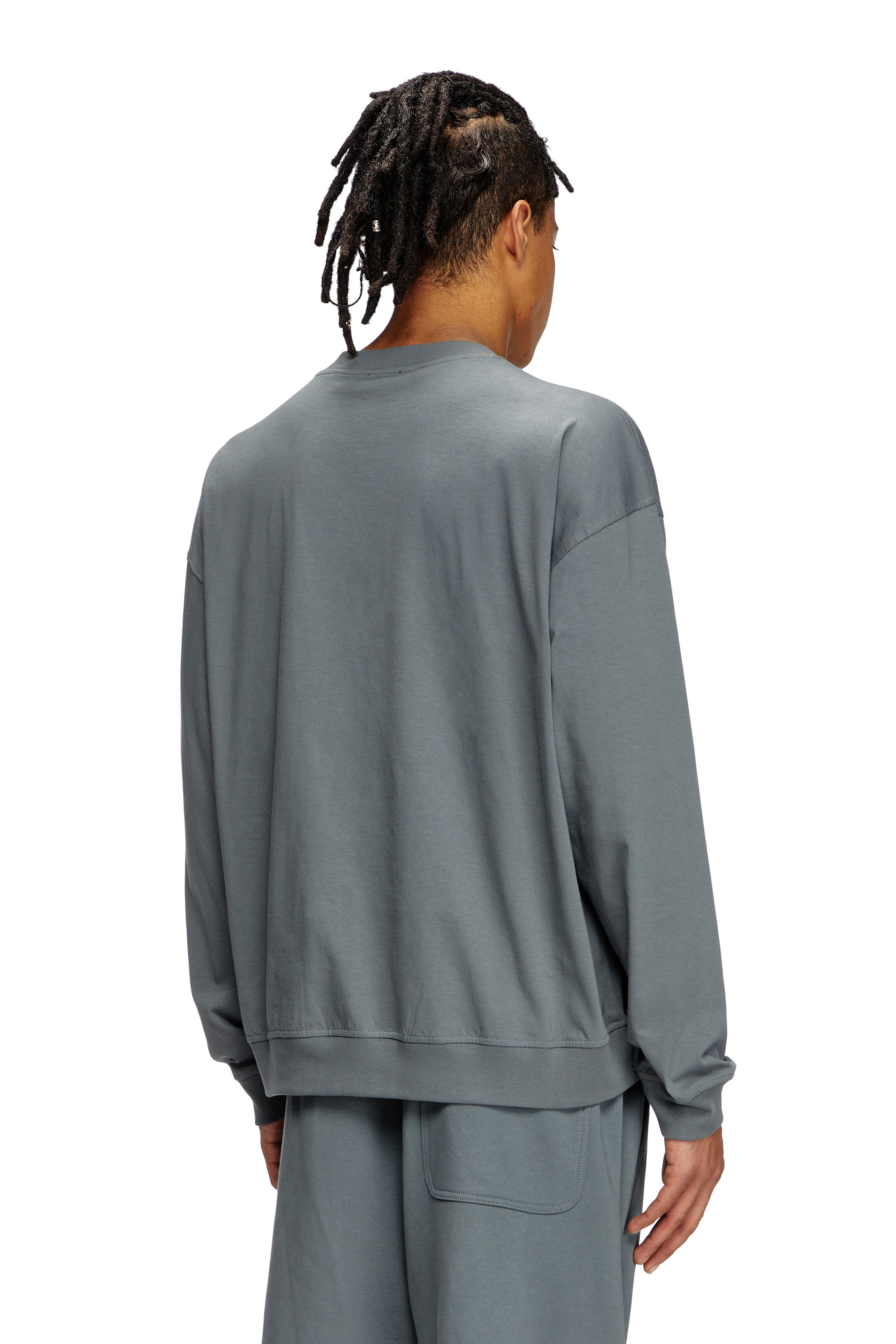 Diesel - S-BOXT-LS-1P-DD, Unisex's Long-sleeve T-shirt with tattoo patches in グレー - 4
