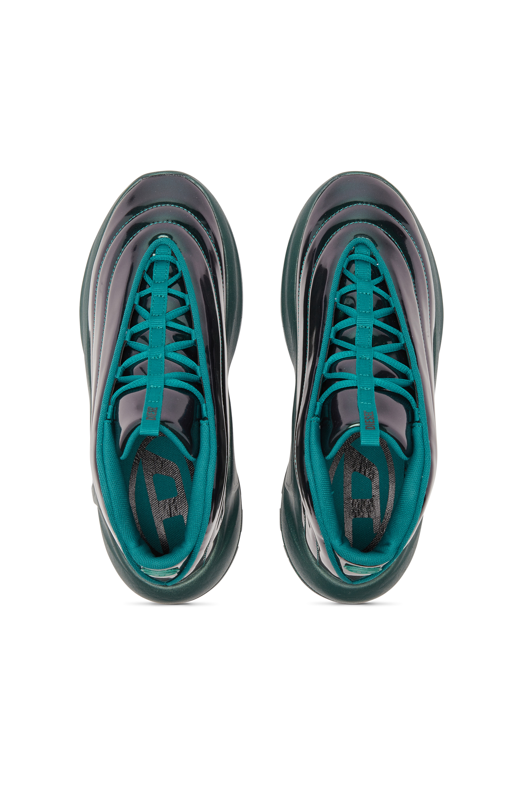 Diesel - S-D-RUNNER X, Unisex's S-D-Runner X-Slip-on sneakers with Oval D instep in ダークグリーン - 5