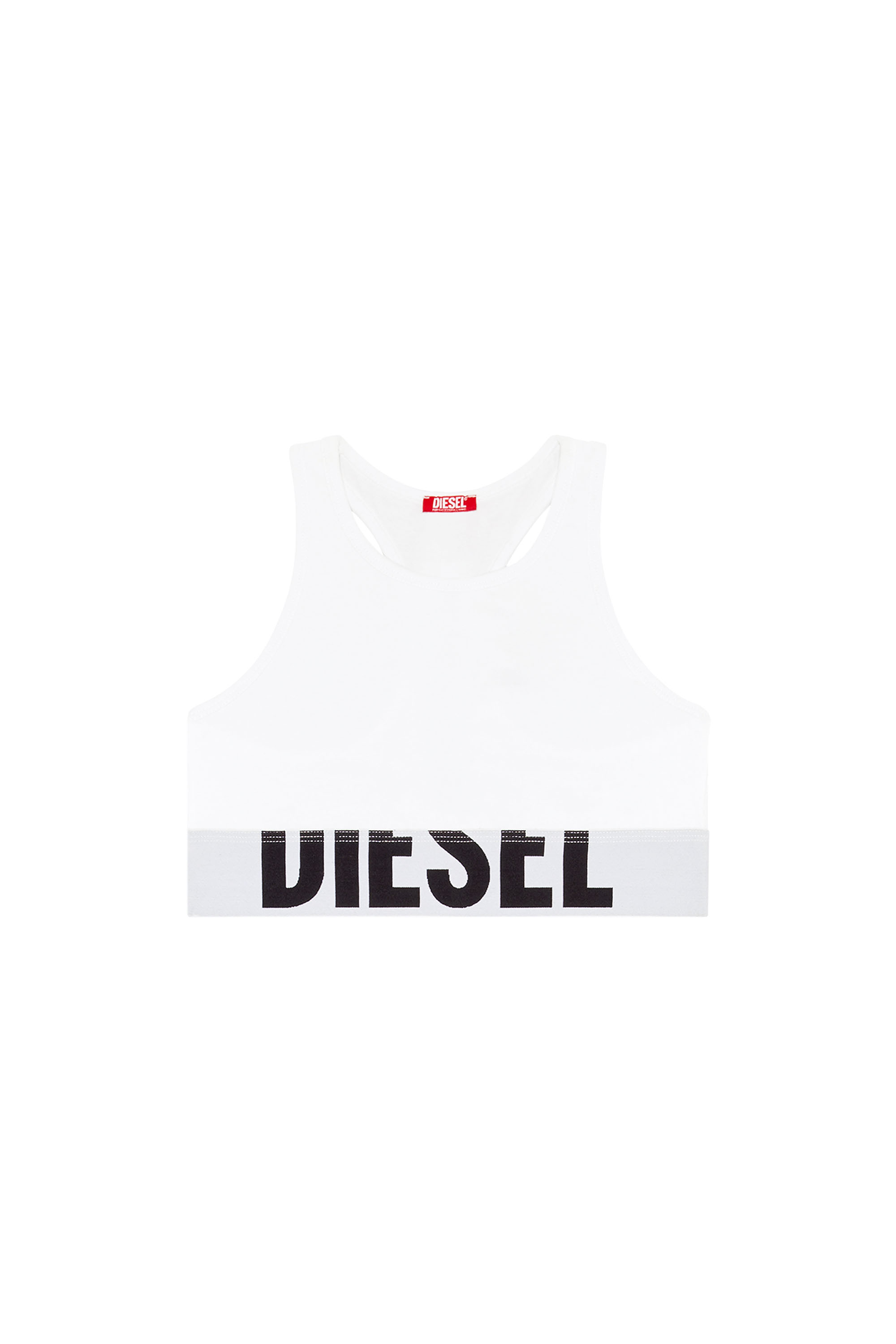 DIESEL◆UFSB レース XL ブラレット スポーツブラ Women's Sports bra with cut-off logo | Black | Diesel