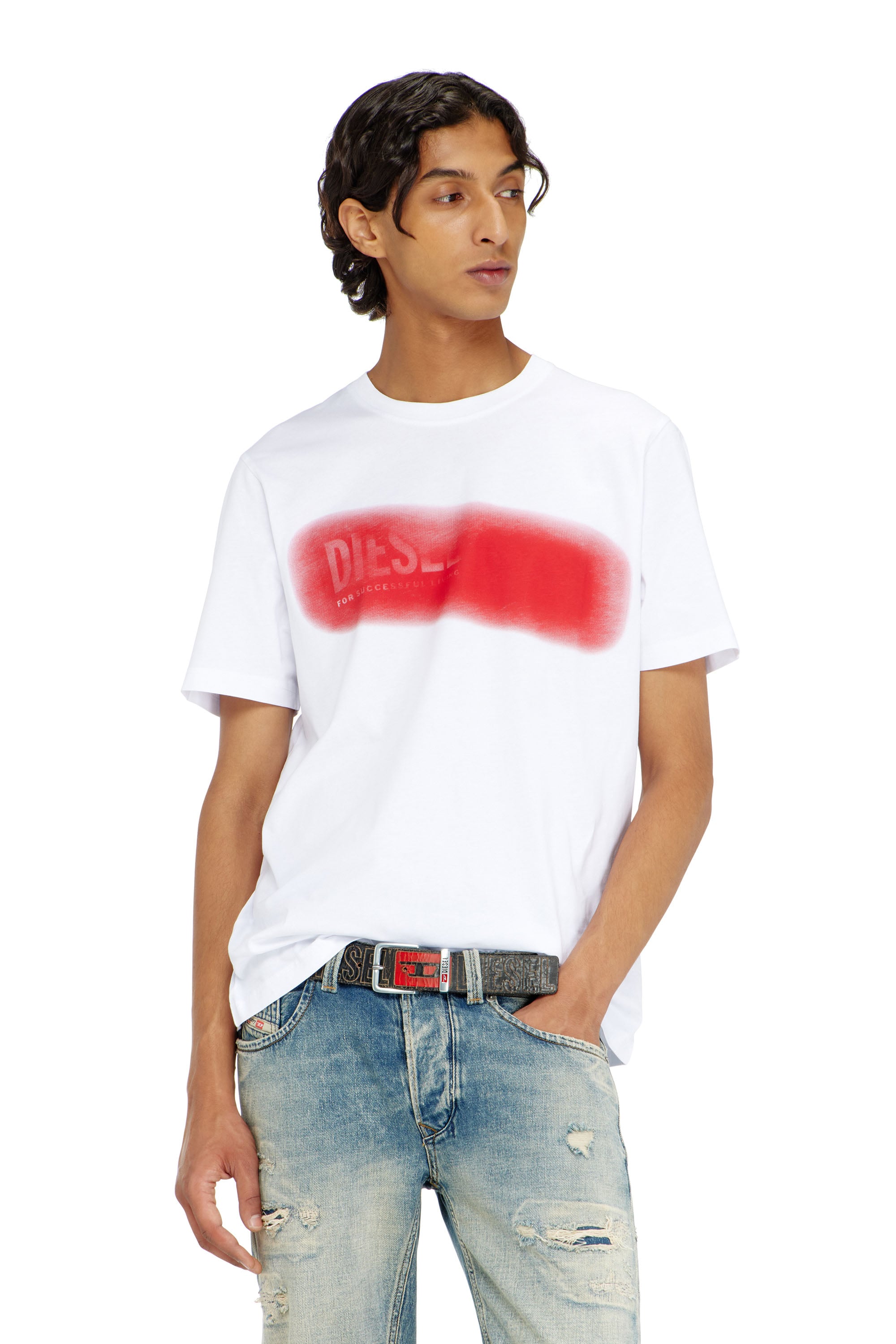 Diesel - T-ADJUST-AA5, Male's Tシャツ in ホワイト - 1
