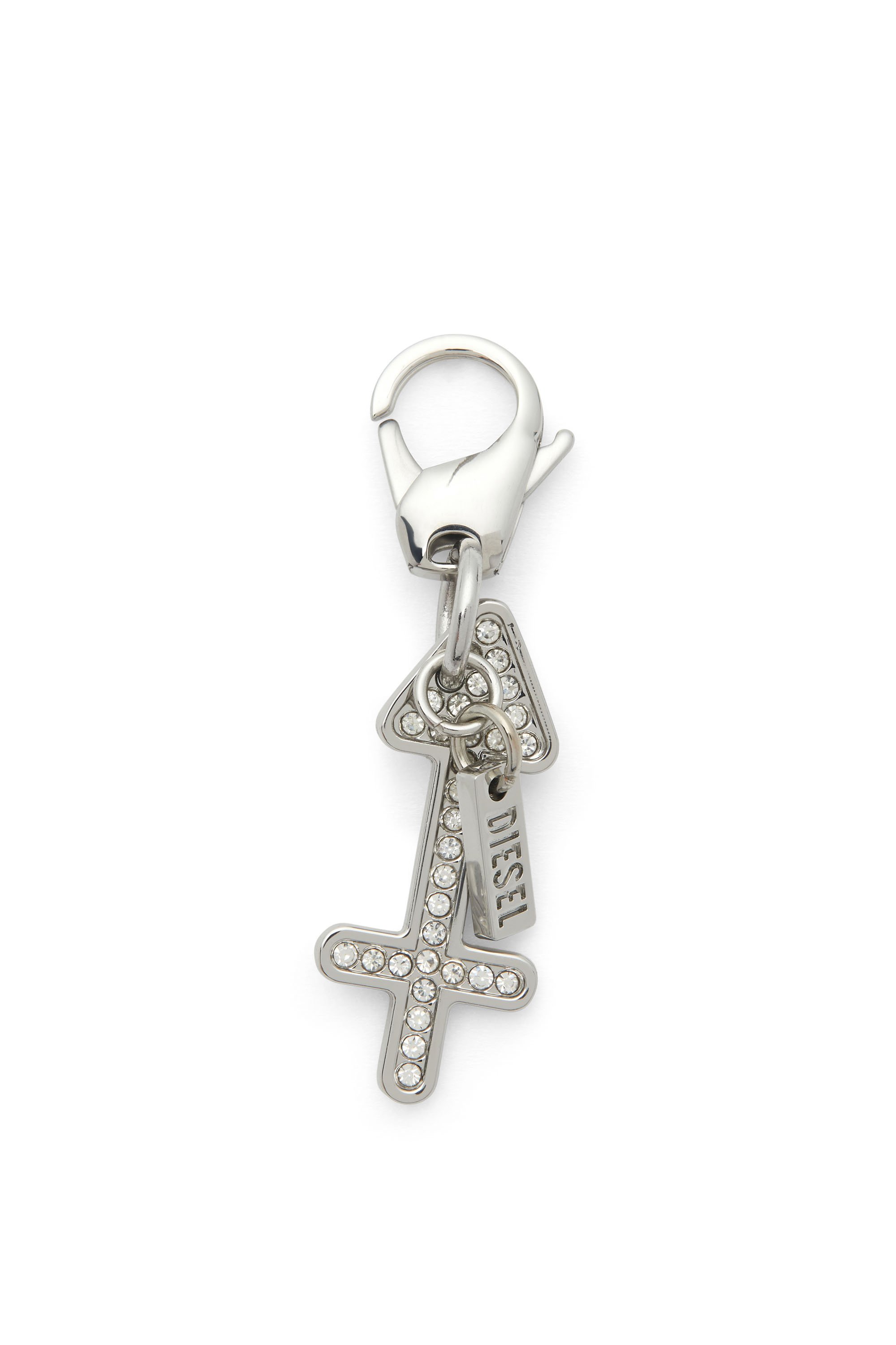 Diesel - CHARM SAGGITTARIUS, Unisex's Metal Sagittarius charm with rhinestones in シルバー - 1