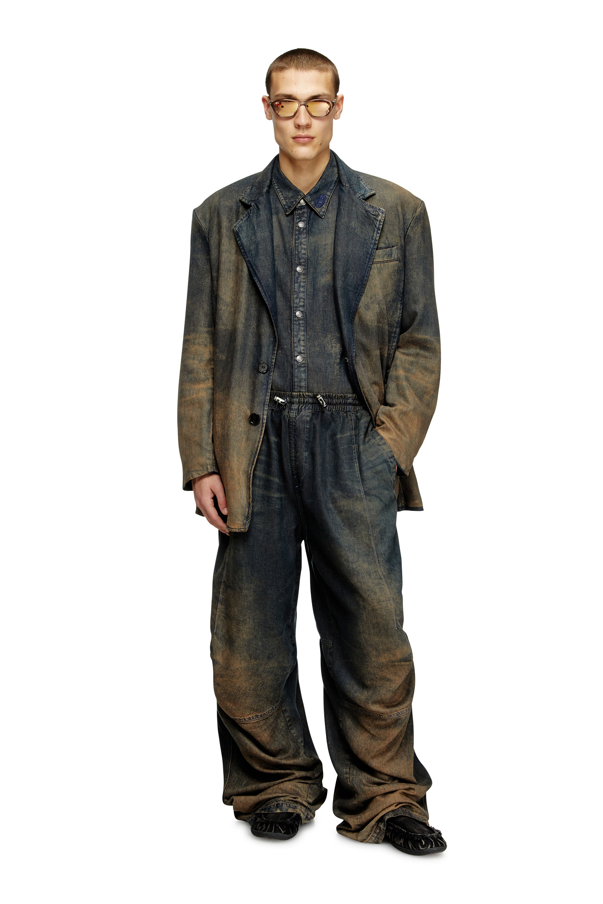 Diesel - Male's Relaxed Jeans D-Pari 068TF, ダークブルー - 2