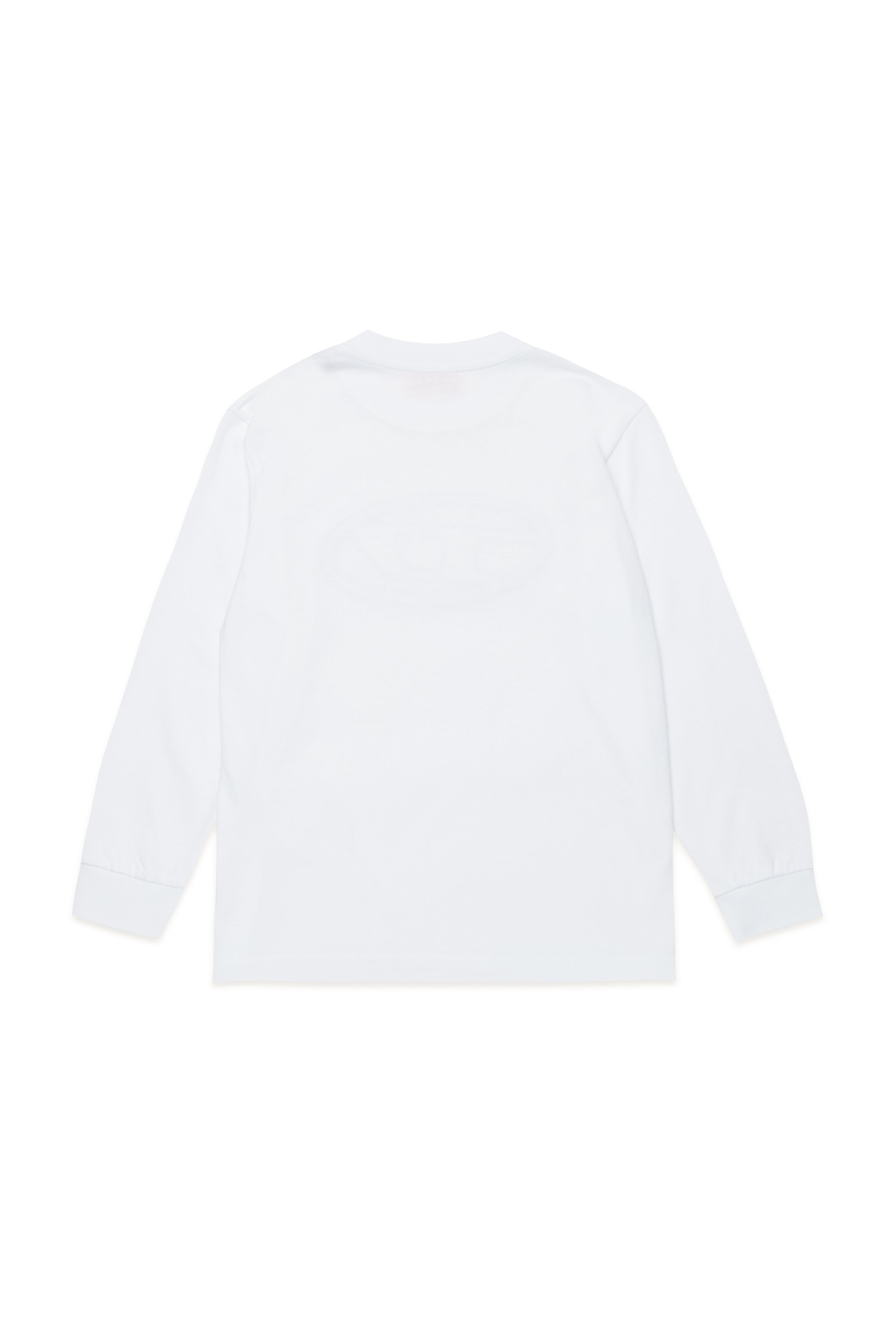 Diesel - TJUSTBIGOVALS OVER, Male's Long sleeved t-shirt with large oval D logo in ホワイト - 2