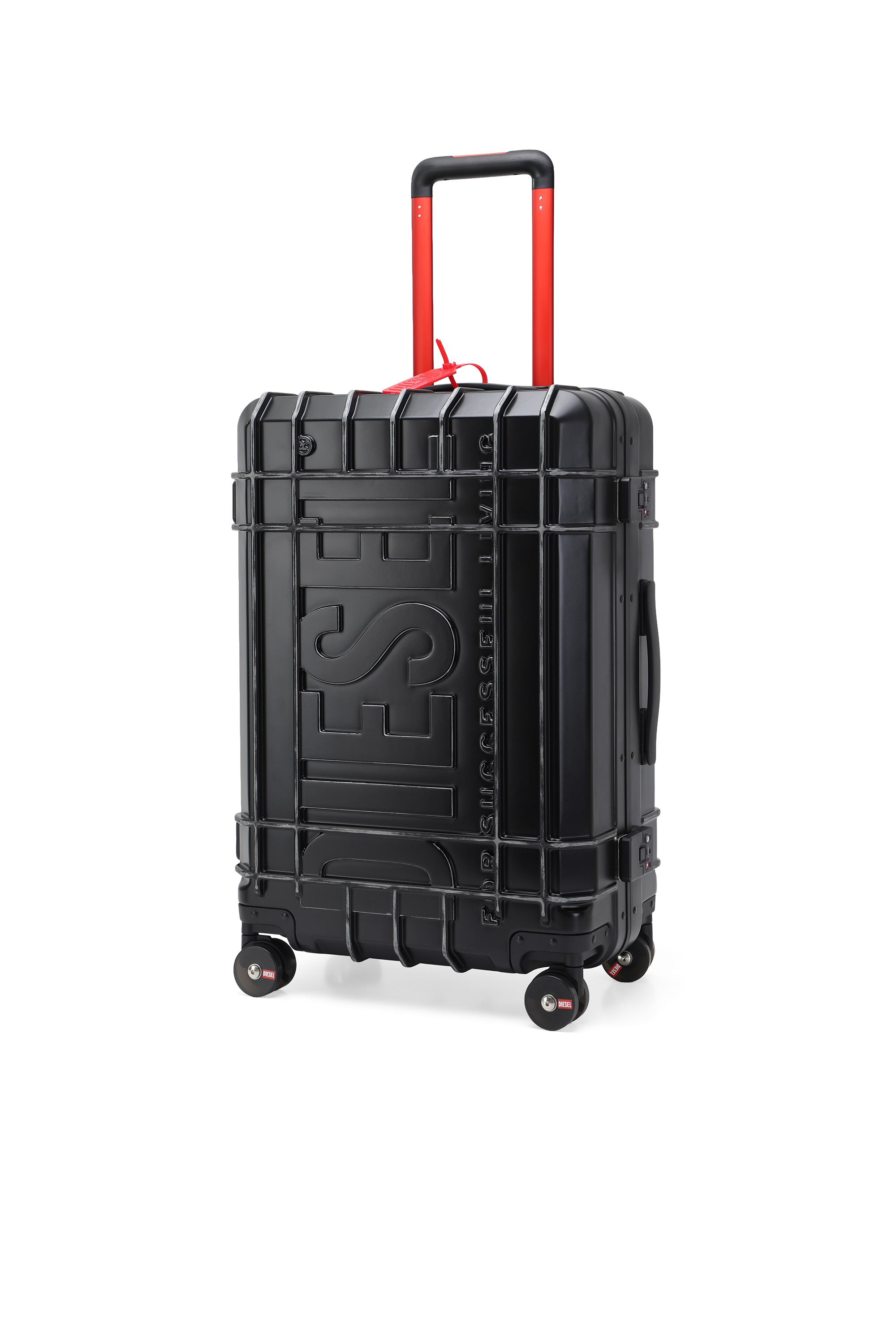 Diesel - DIESEL PC STRONG IMAGE TROLLEY- DSL003, Unisex's Rugged carry‑on suitcase 24" in ブラック - 5