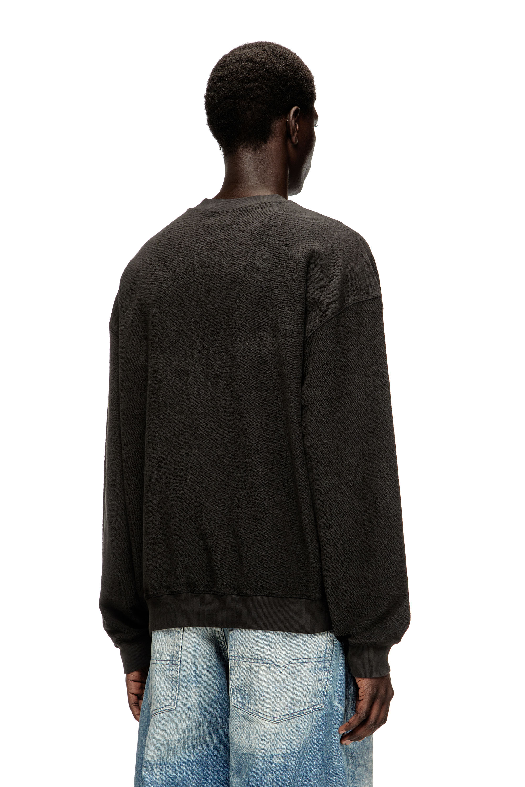 Diesel - S-VALENTIN-JMBV, Male's Sweatshirt with graffiti print in ダークグレー - 4