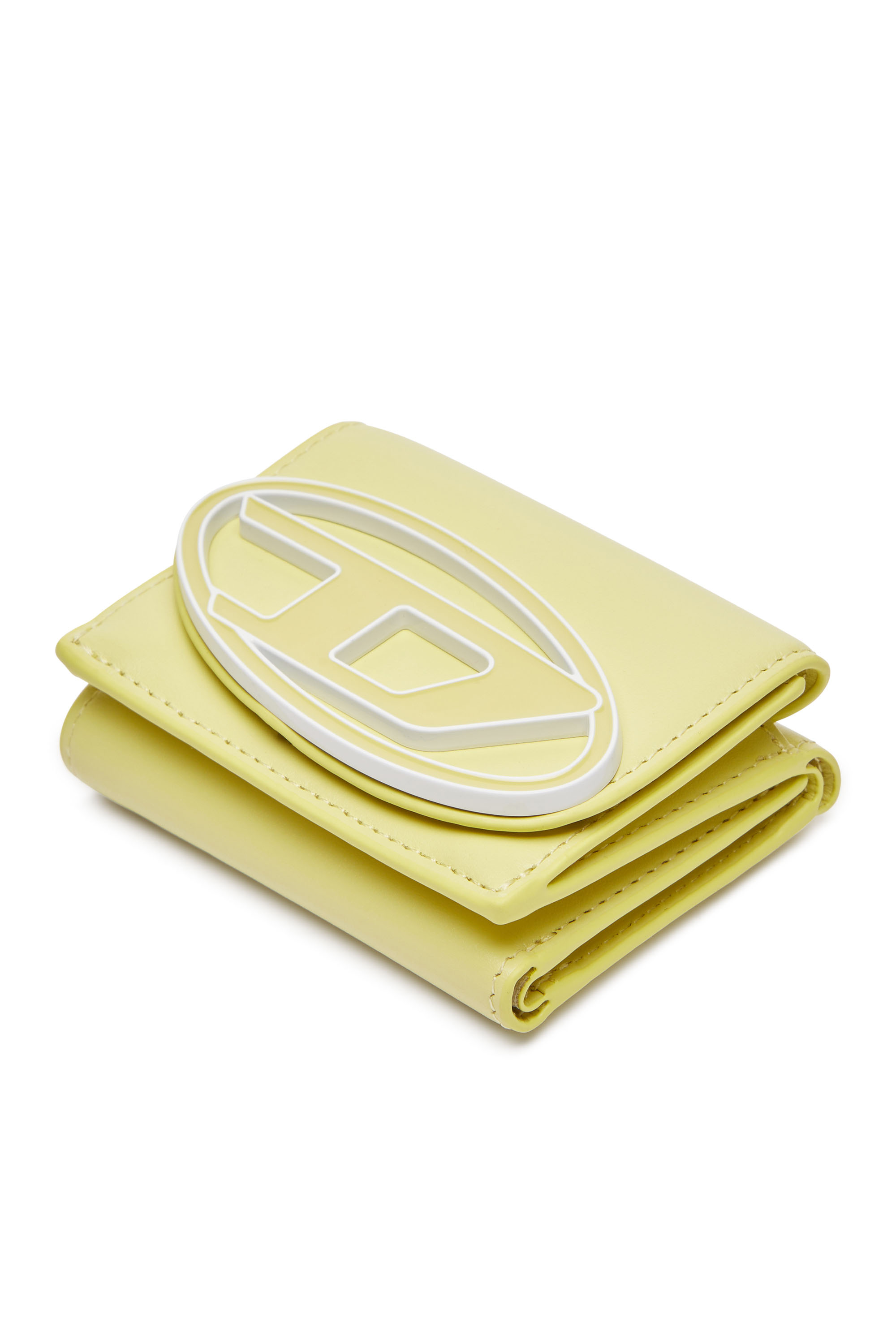 Diesel - 1DR TRI FOLD COIN XS II, Female's Tri-fold wallet in pastel leather in イエロー - 4