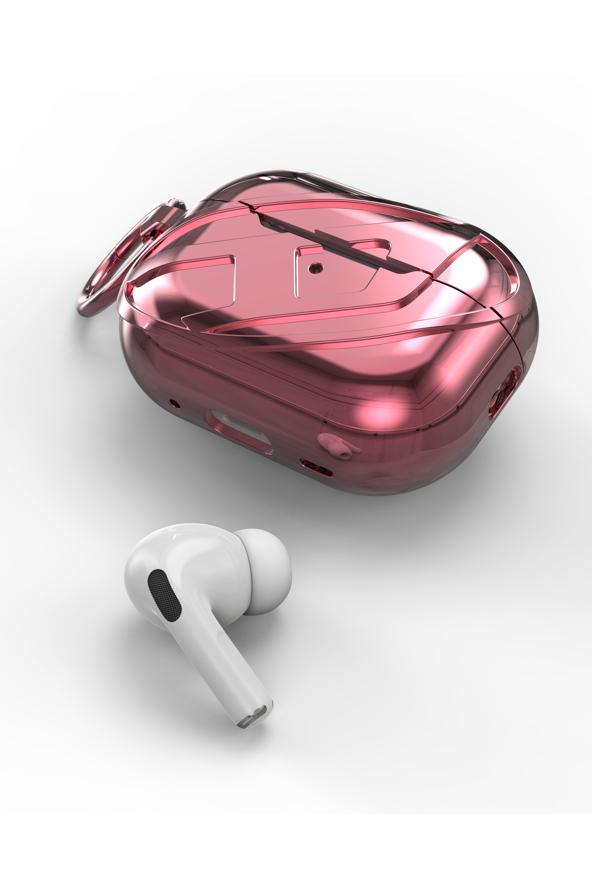 Diesel - 60276 MOULDED CASE, Unisex's Airpods Case Airpods Pro / Pro 2 in ピンク / ホワイト - 4