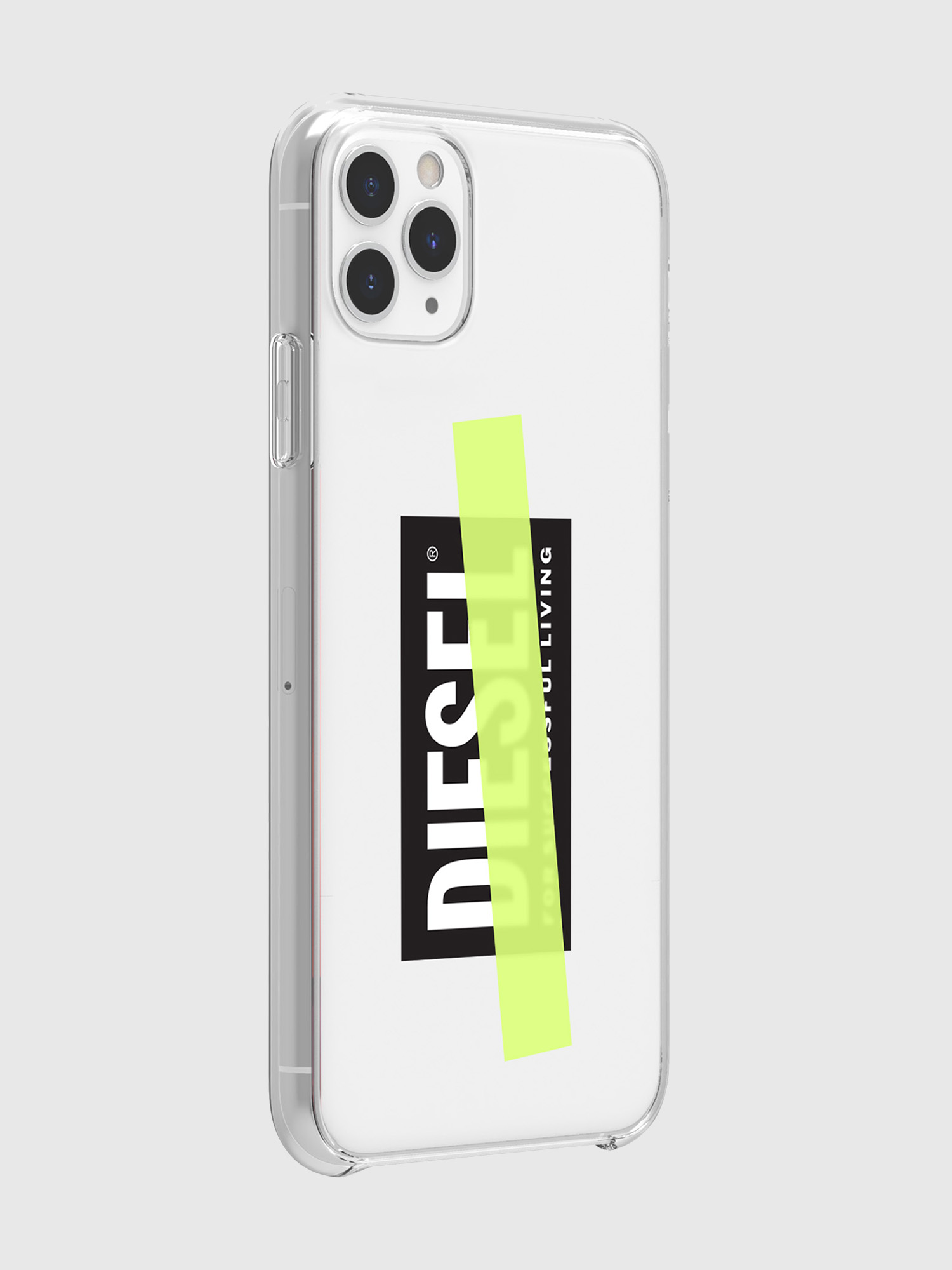 Diesel - DIPH-033-CLYET, Unisex's Printed co-mold case for iPhone 11 Pro Max in ホワイト/イエロー - 5