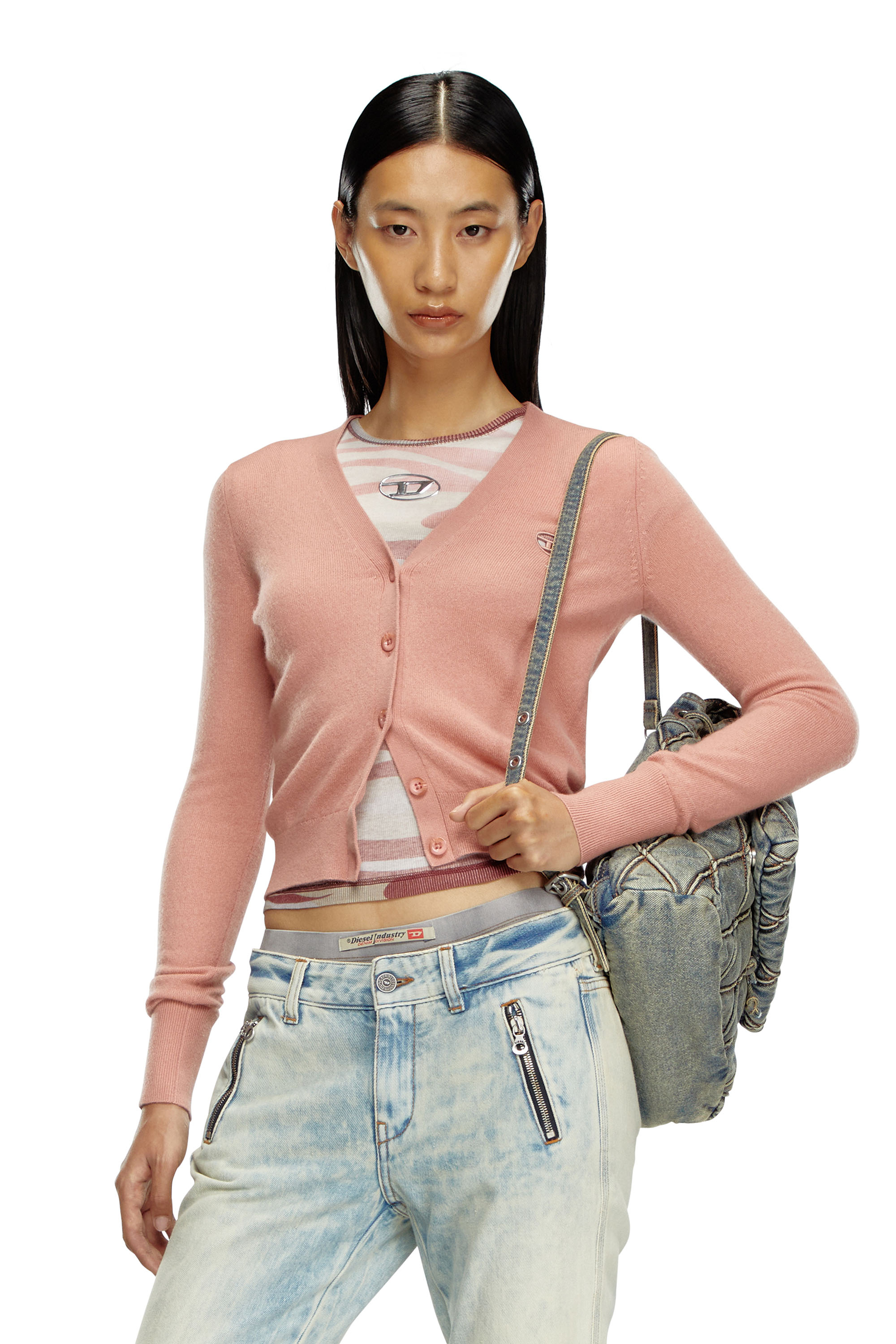 Amazon.co.jp: [Diesel] [ディーゼル] レディース ニット カーディガン M-ARIKA-NEW A15593RLAXU 3CY  ピンク S : ファッション