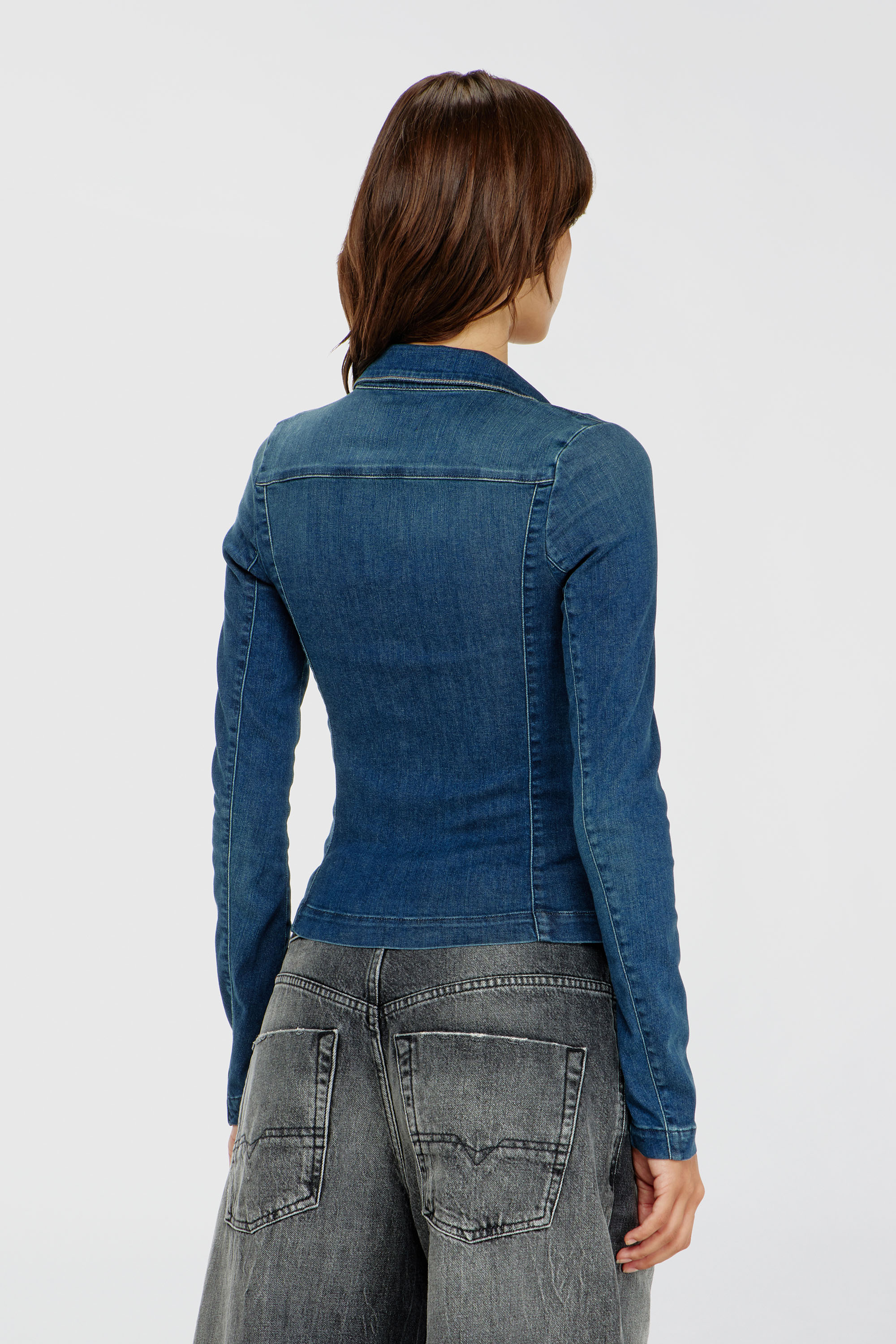 Diesel - DE-QUINOR-S1, Female's デニムシャツ in ミディアムブルー - 4