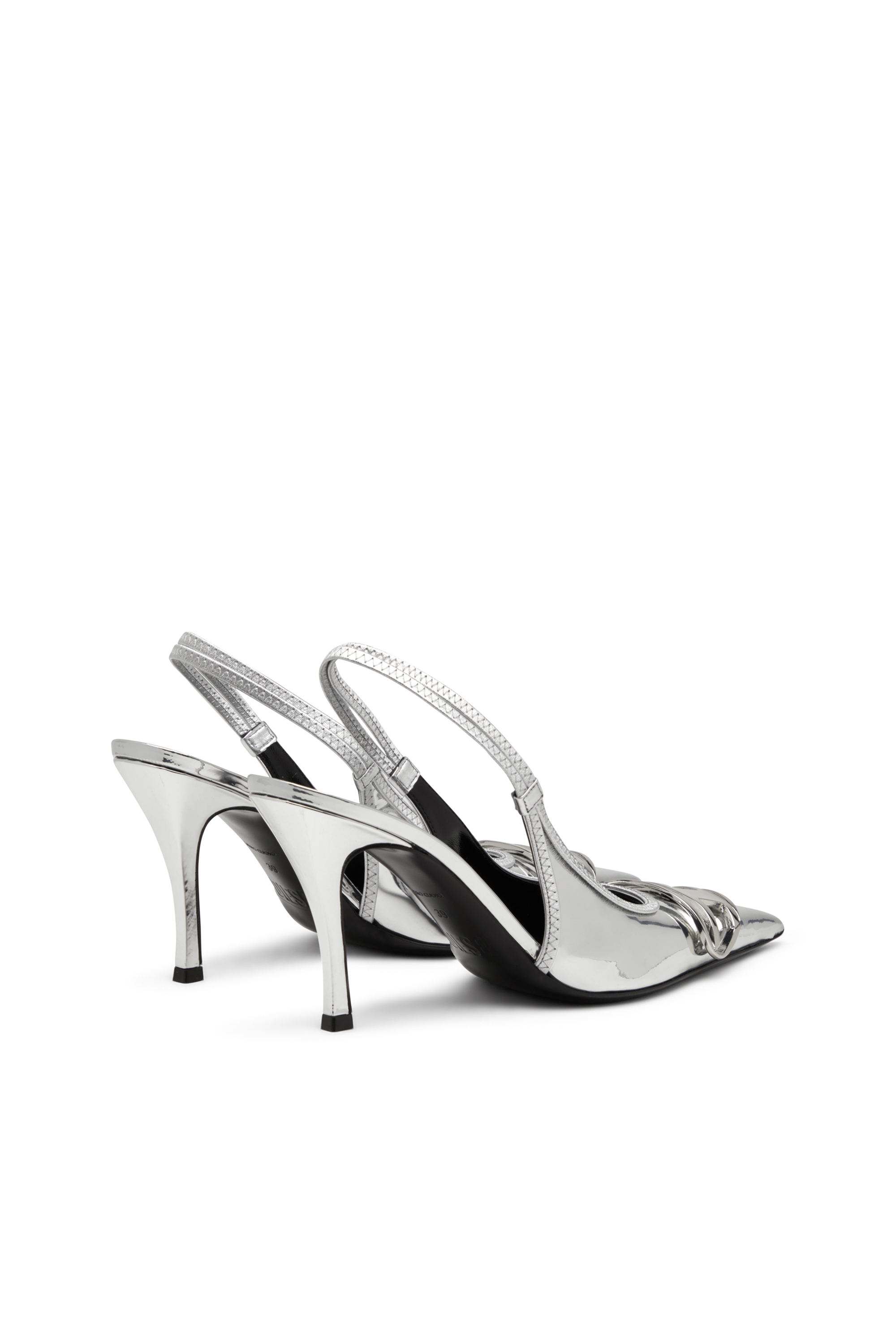 Diesel - D-VENUS SB, Female's D-Venus-Slingback pumps with mirror finish in シルバー - 3