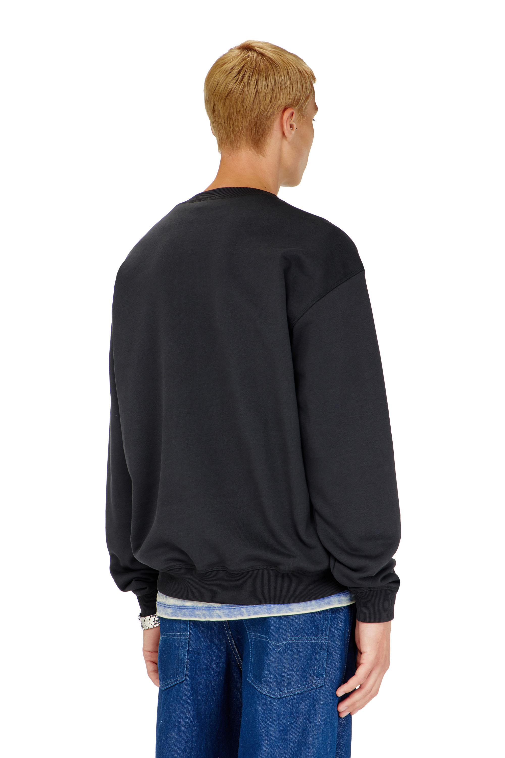 Diesel - S-NORM-IOD, Male's プルオーバースウェット in ブラック - 4