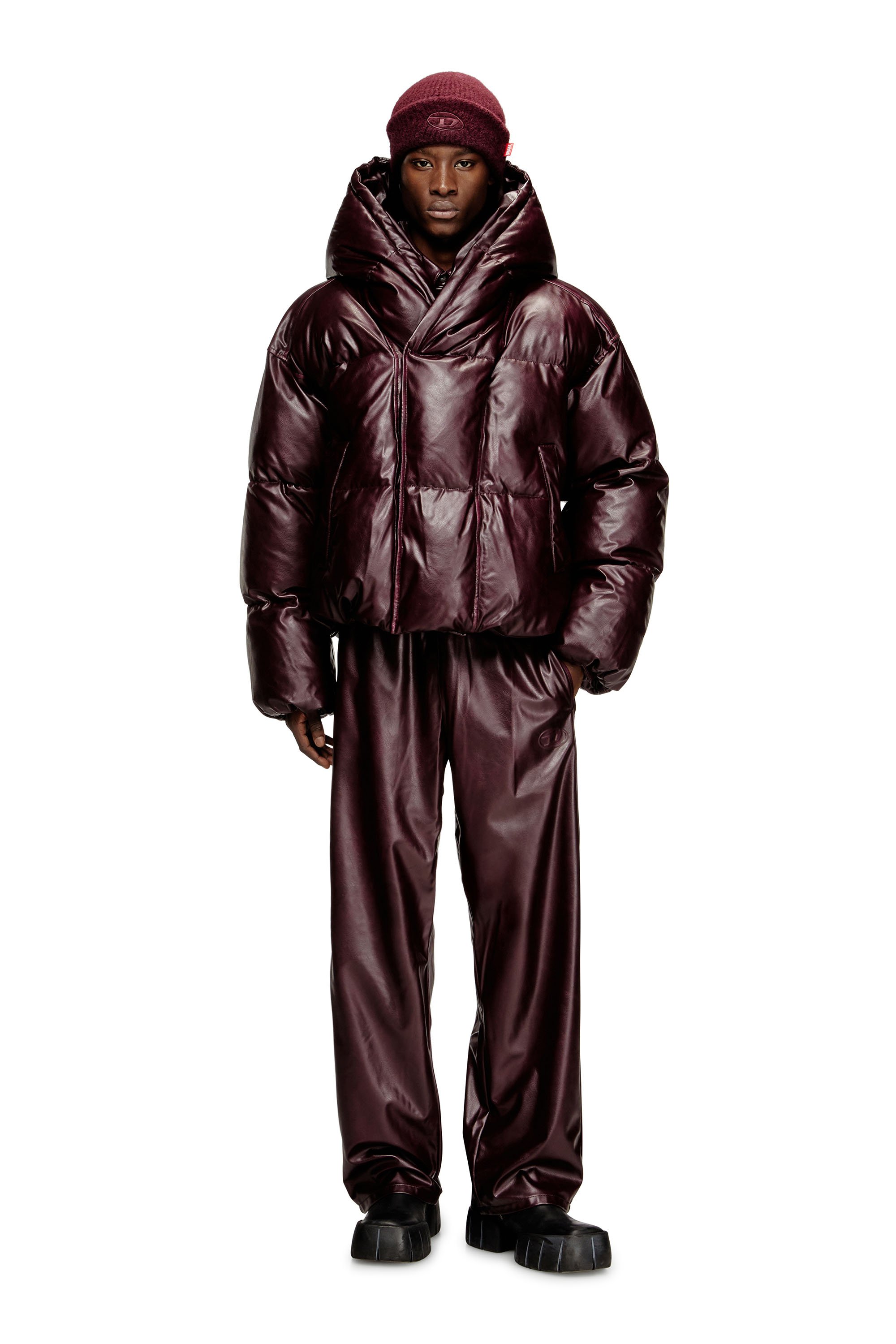 Diesel - FR-K-LOLLO-HAT, Unisex's ビーニー in バーガンディー - 4