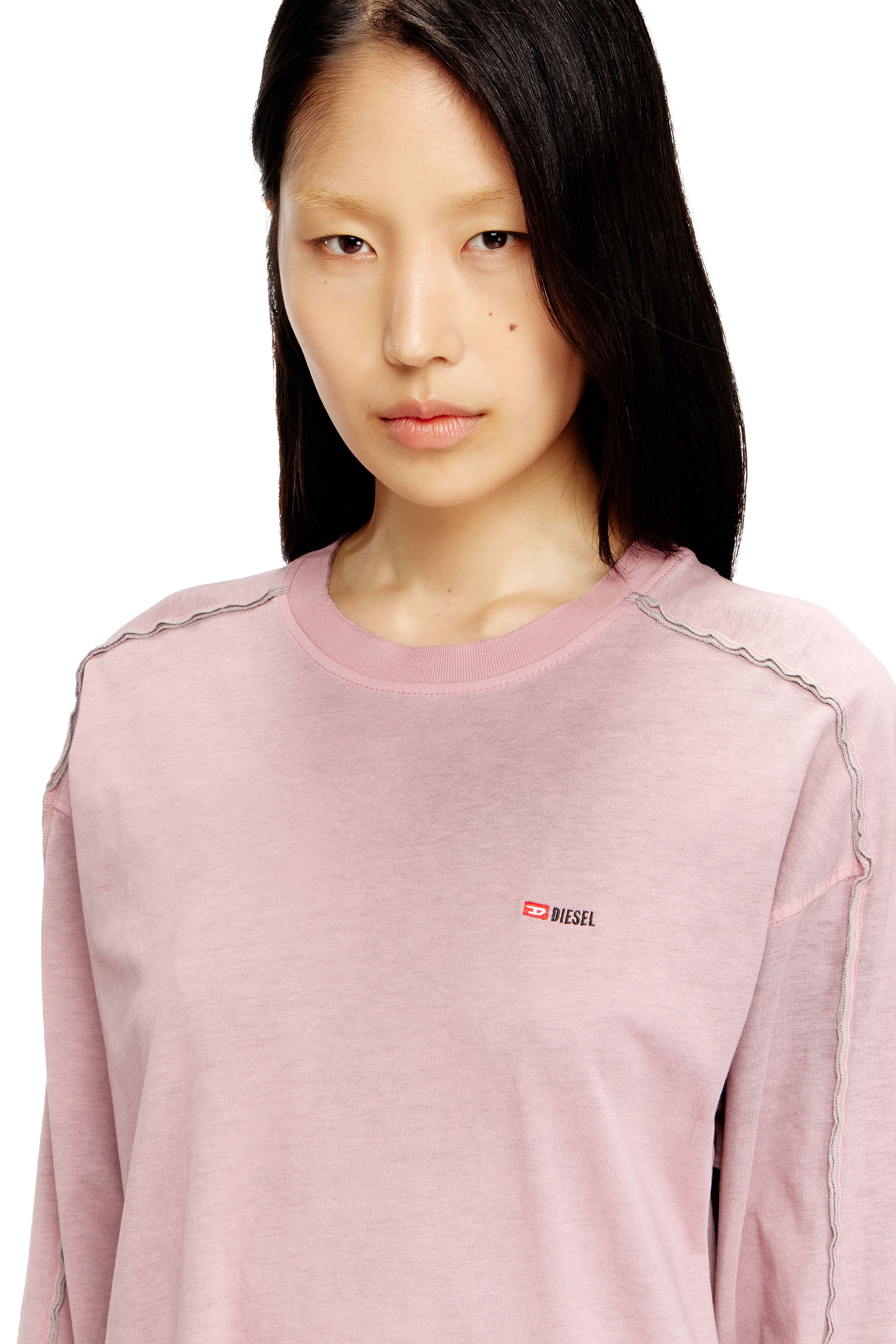 Diesel - D-ALIENE, Female's カットソードレス in ピンク / ホワイト - 4