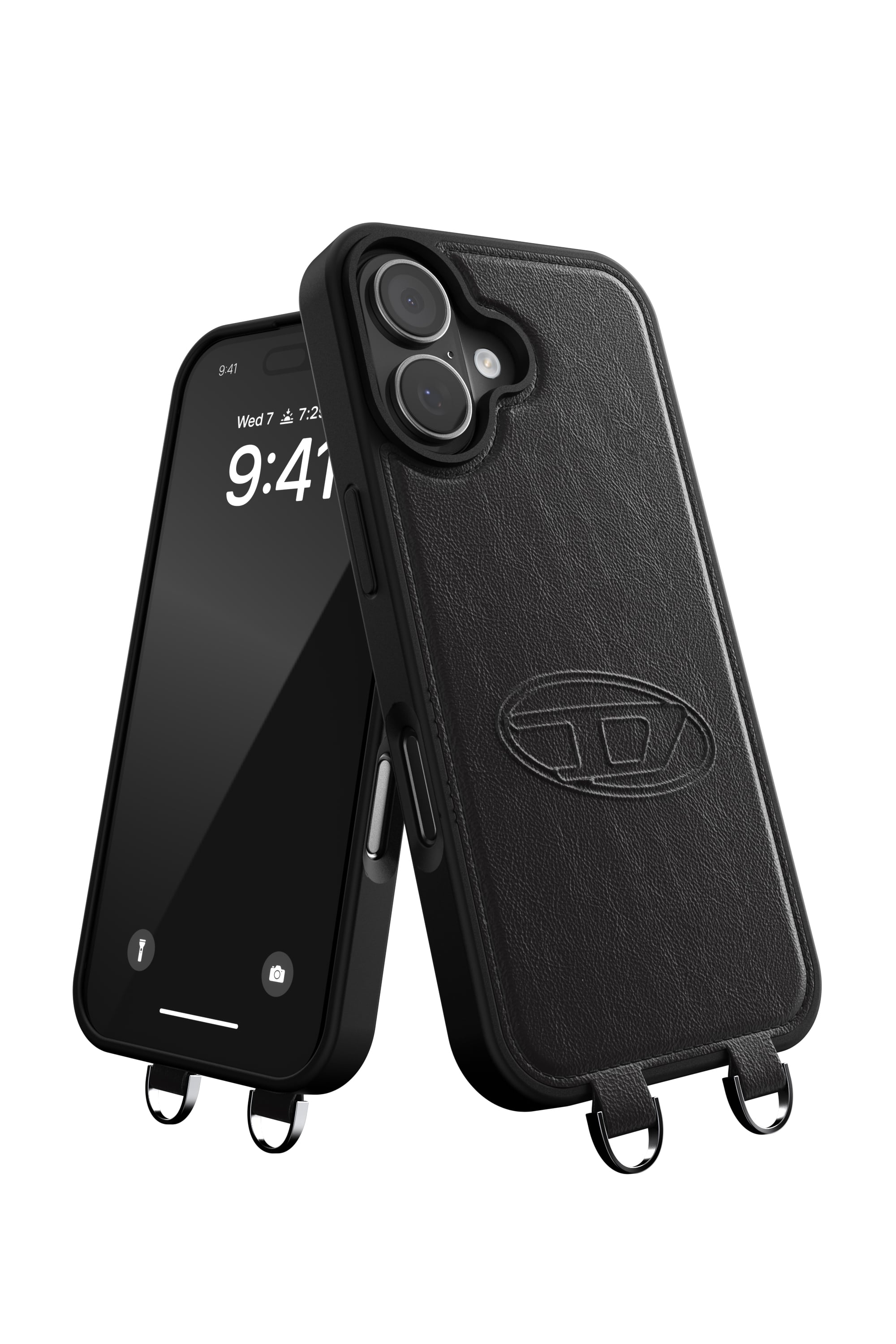 Diesel - 60661 MOULDED CASE, Unisex's Oval D case with wrist strap and MagSafe for iPhone 17 in ブラック - 4