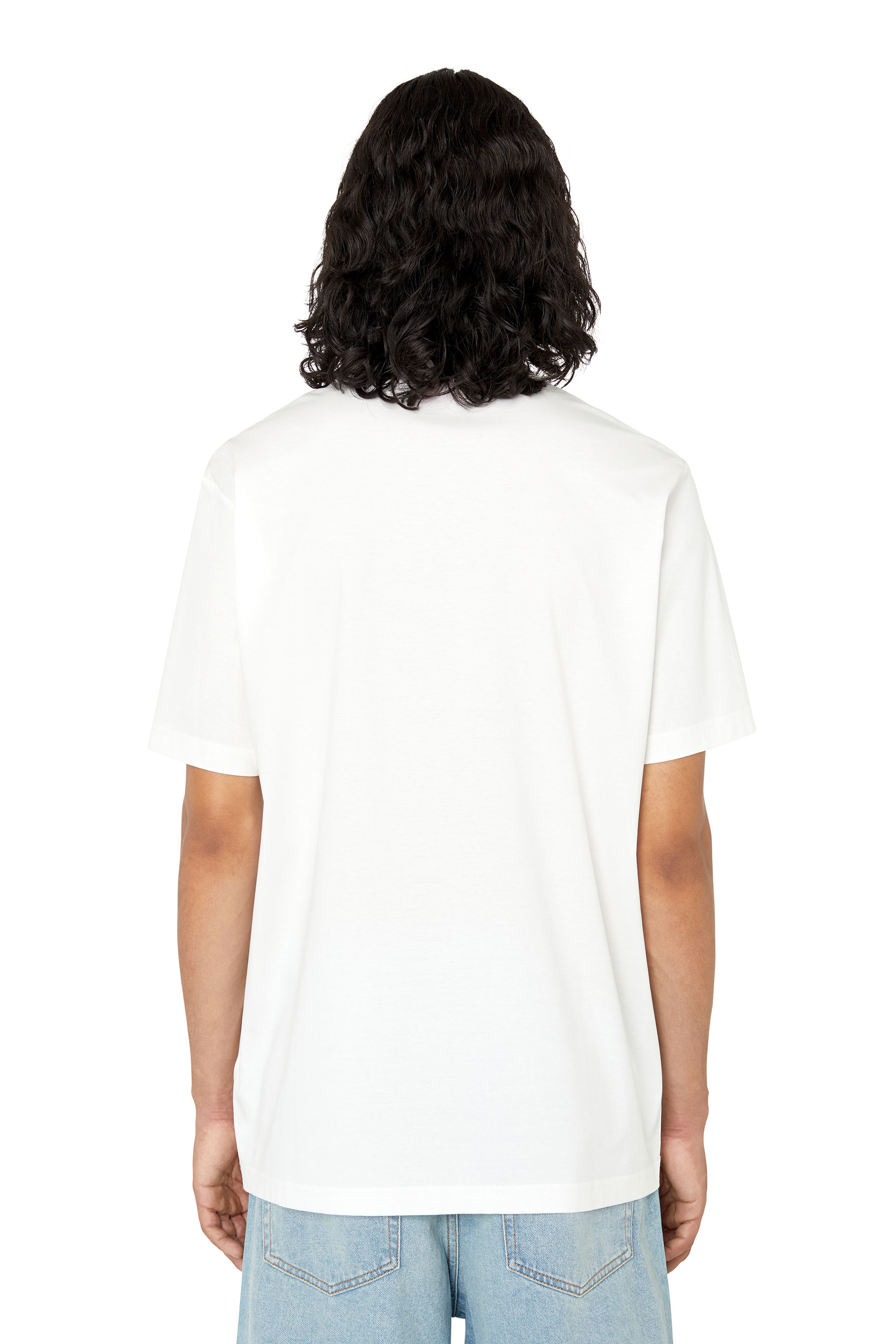 Diesel - T-JUST-DOVAL-PJ, Male's Tシャツ ワンポイント in ホワイト - 5
