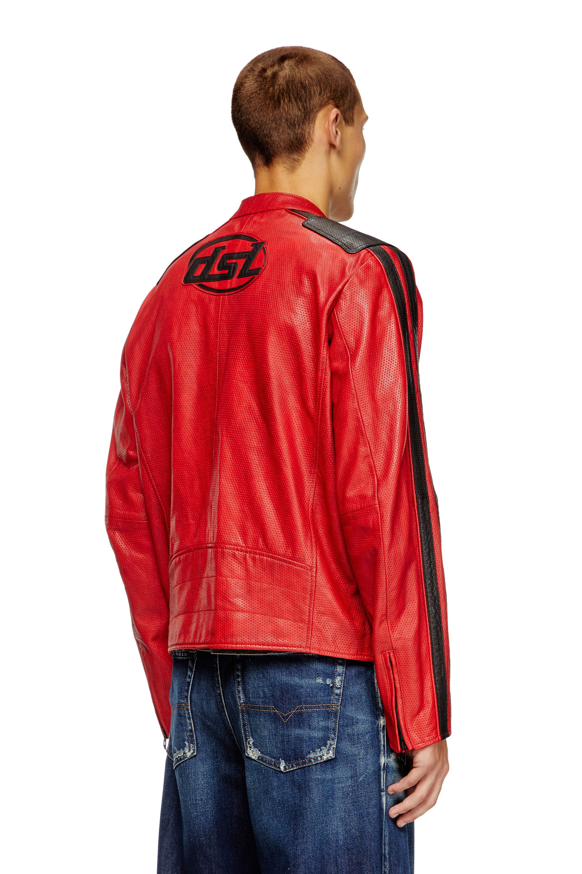 Diesel - L-POP, Unisex's バイカージャケット in レッド - 5