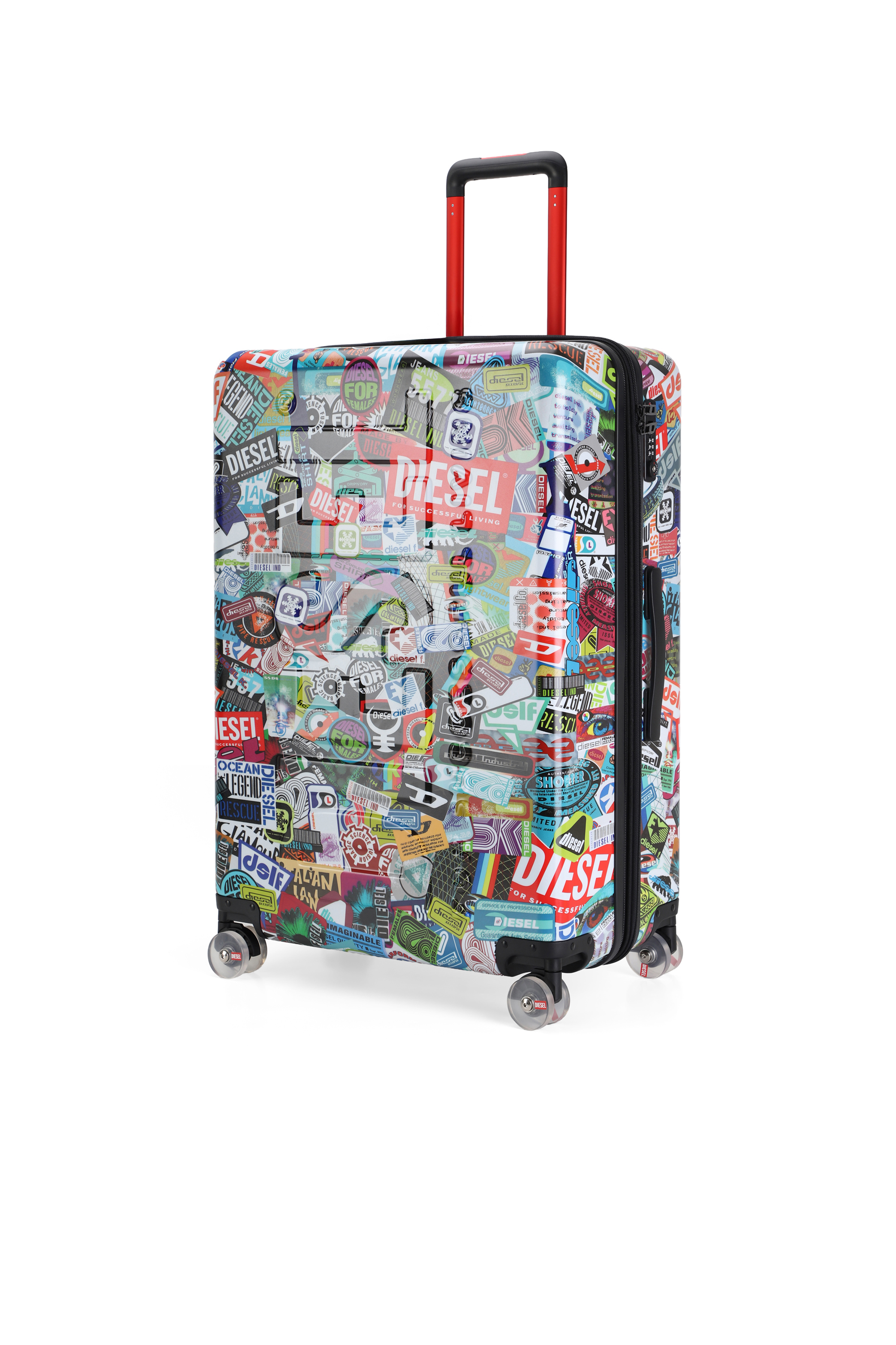 Diesel - DIESEL PC PRINTED TROLLEY-STICKERS- DSL0, Unisex's Sticker style suitcase size L in マルチカラー - 5