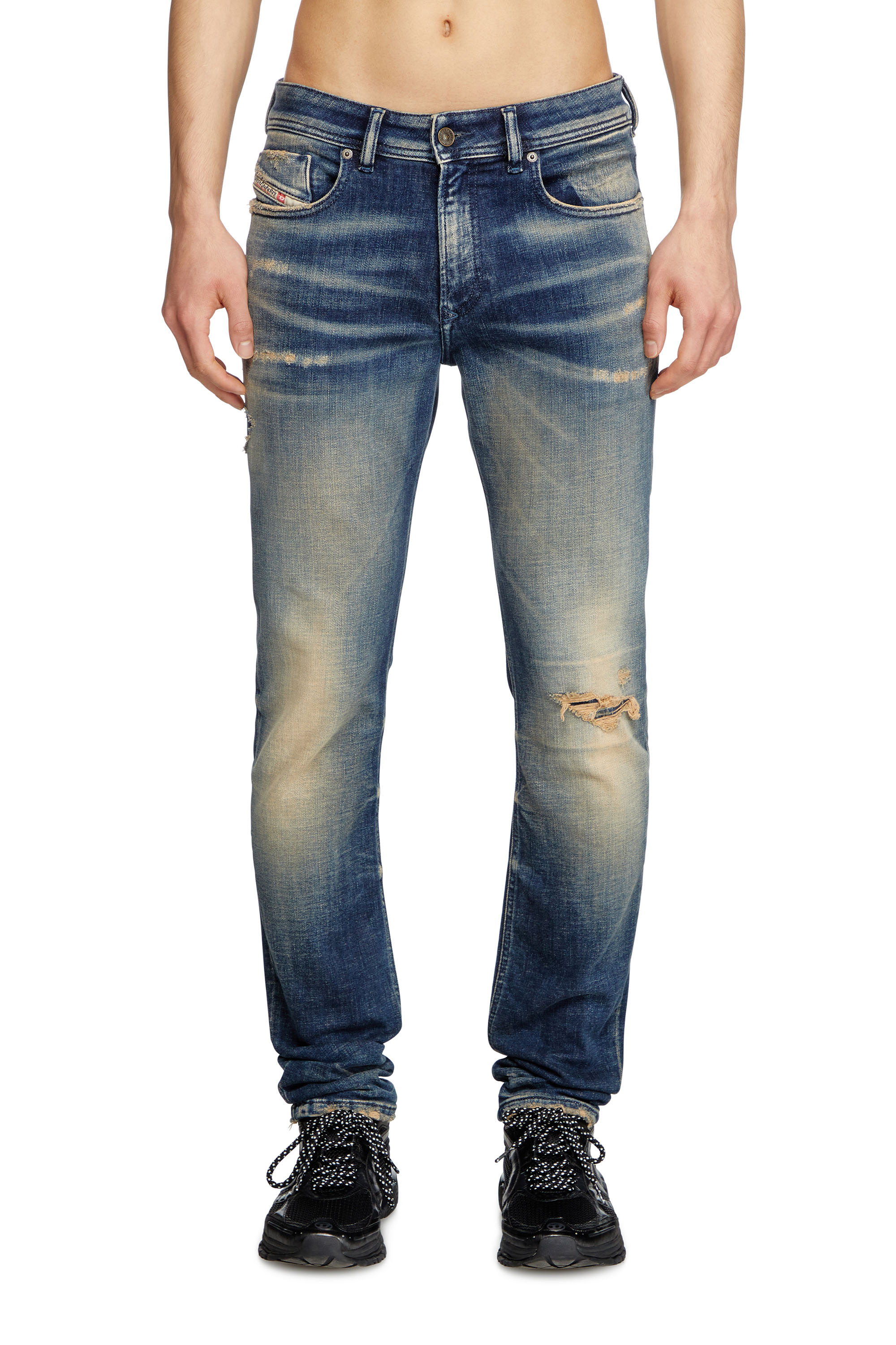 Diesel - Male's Skinny Jeans 1979 Sleenker 09K74, ダークブルー - 3