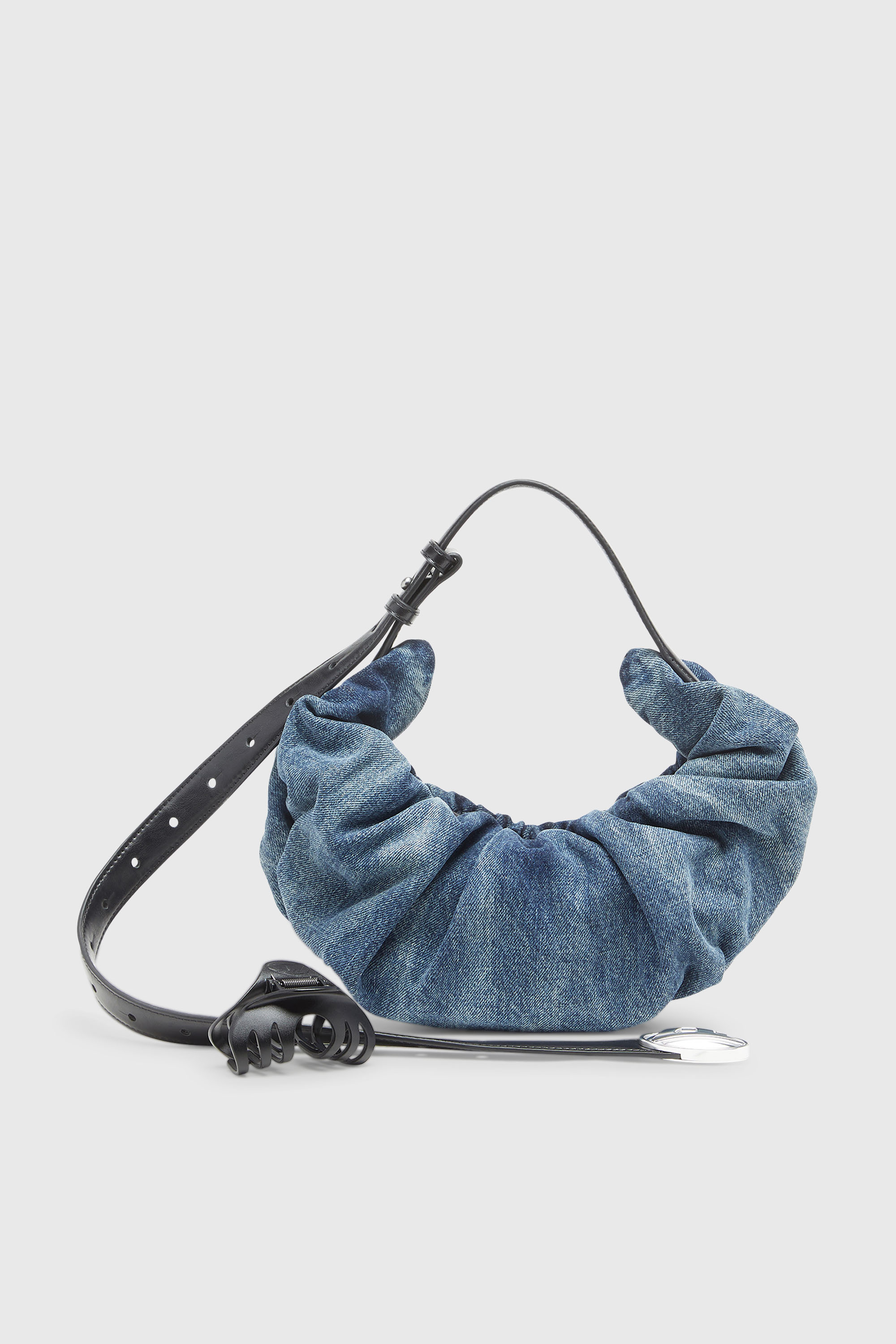 Diesel - GRAB-D HOBO S, Female's ホーボーバッグ S in ミディアムブルー - 6