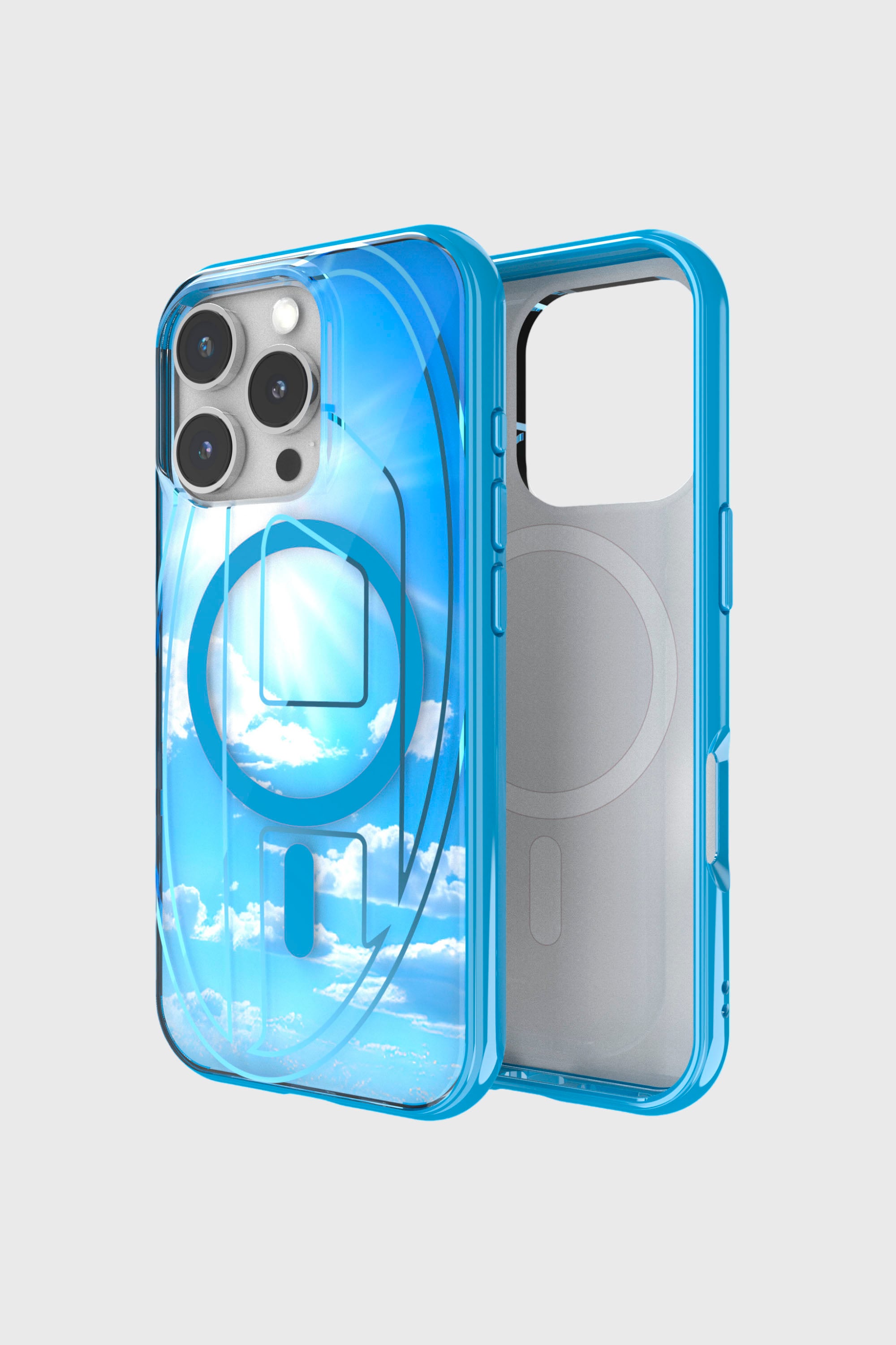 Diesel - 60253 AOP CASE, Unisex's Oval D Case with Magsafe iPhone 16 Pro in アジュール - 1