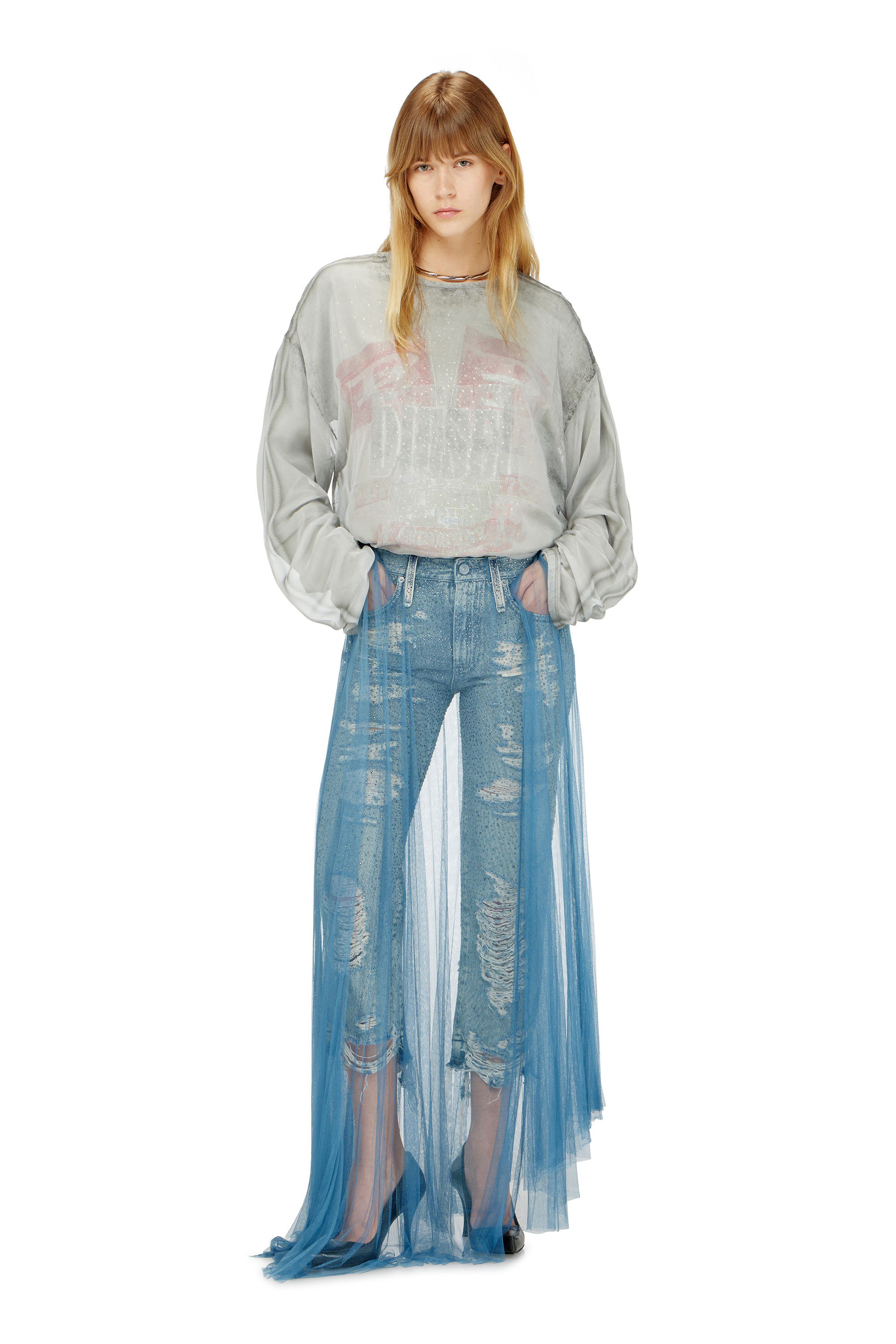 Diesel - Female's Regular Jeans D-Aisi 0DBER, ミディアムブルー - 1