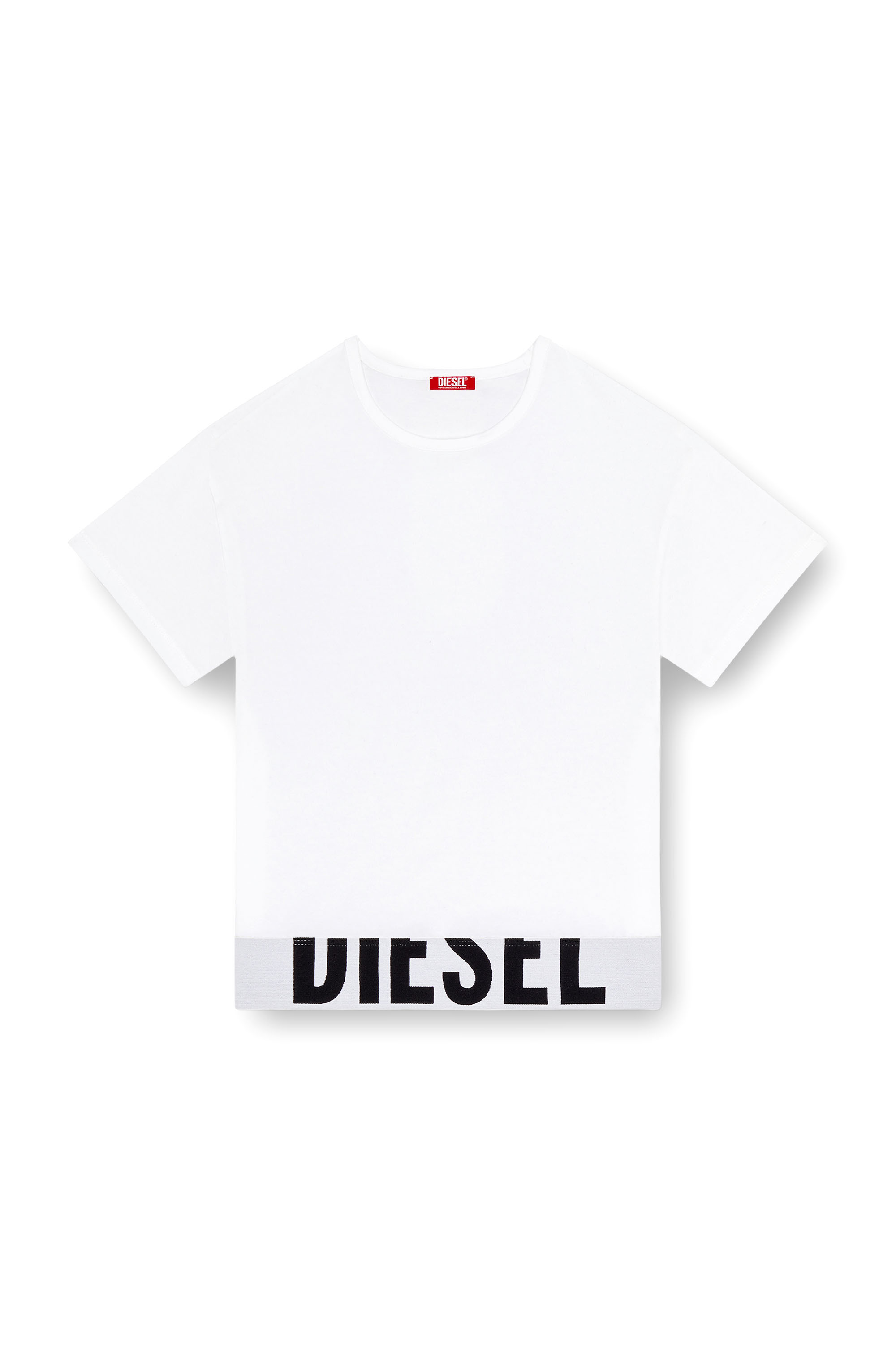 人気♪ロゴ【DIESEL】 ディーゼル Uftee-Sport-Cropped-T-Shirt UFTEE-SPORT-CROPPED-T-SHIRT Sporty cropped top with logo